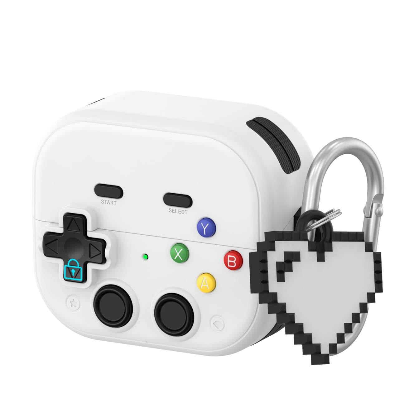 AirPods Game Console Design Case with Heart Charm