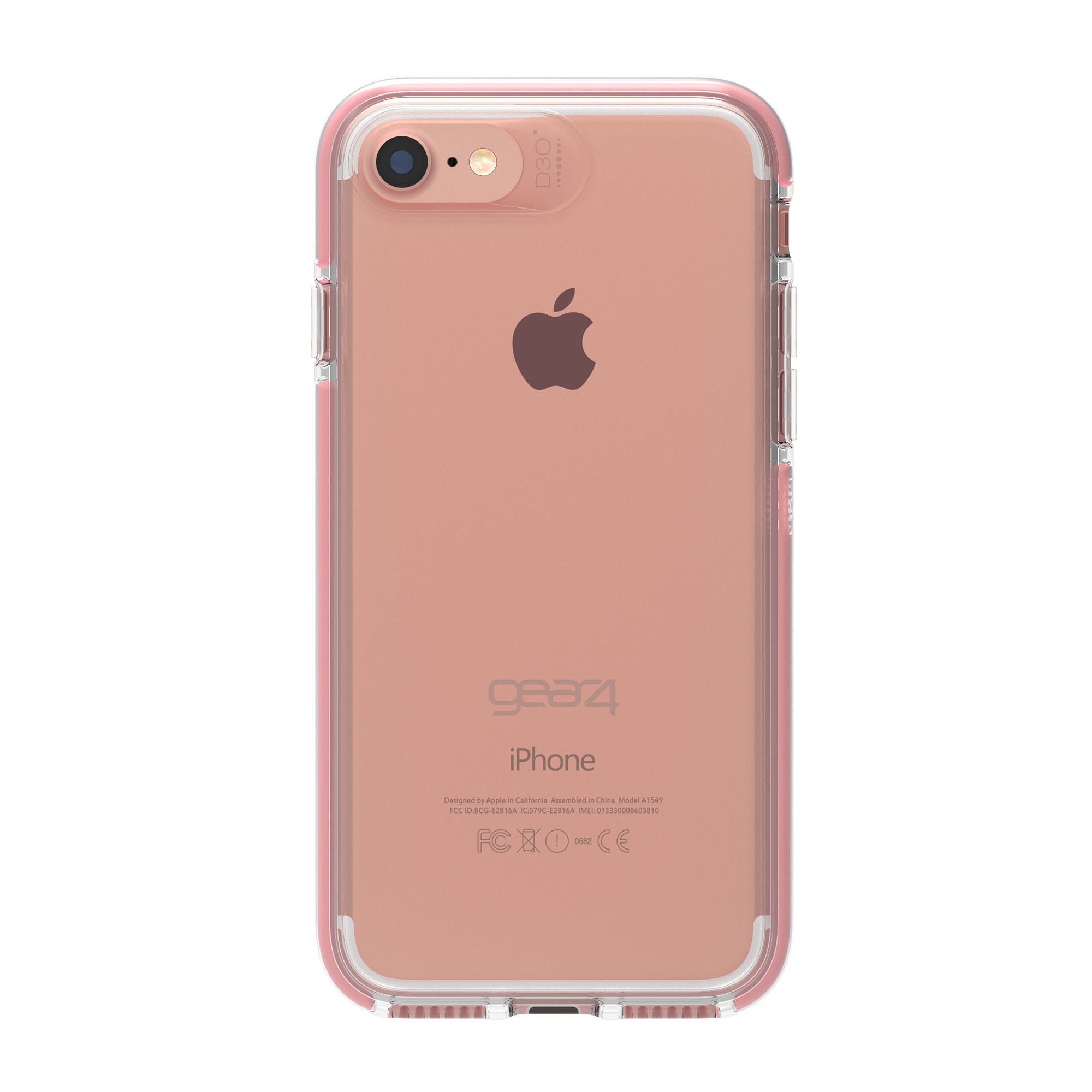 iPhone SE (2022/2020) / 8 Gear4 D3O Clear/Rose Gold Piccadilly case - 15-00943