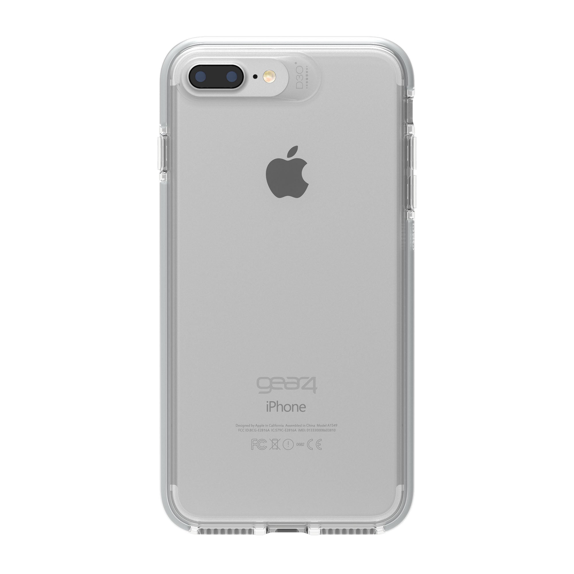 iPhone 8 Plus/7 Plus/6S Plus/6 Plus Gear4 D3O Clear/Silver Piccadilly case - 15-00964
