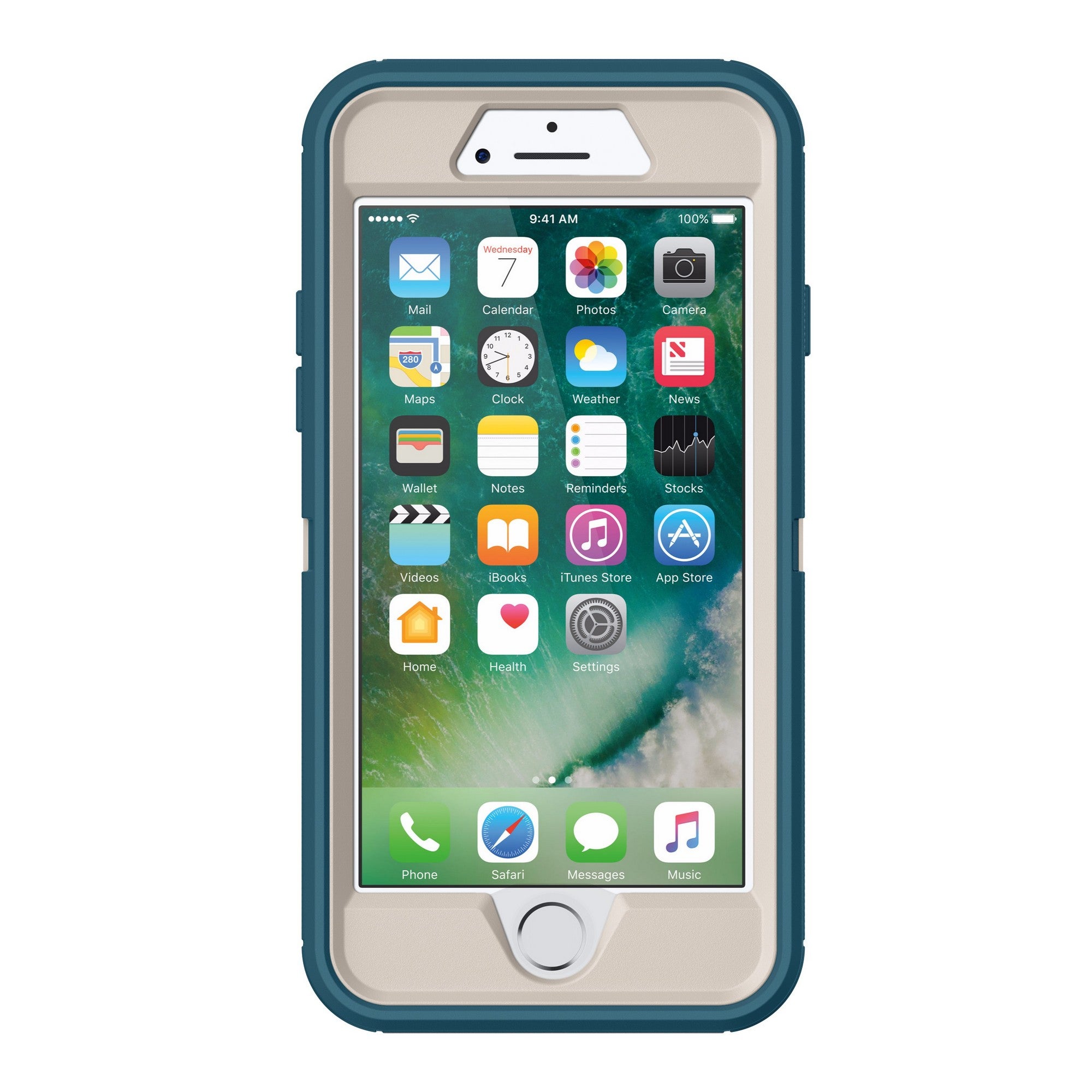 iPhone SE (2022/2020)/8 Otterbox Blue Beige (Big Sur) Defender Series case - 15-02288