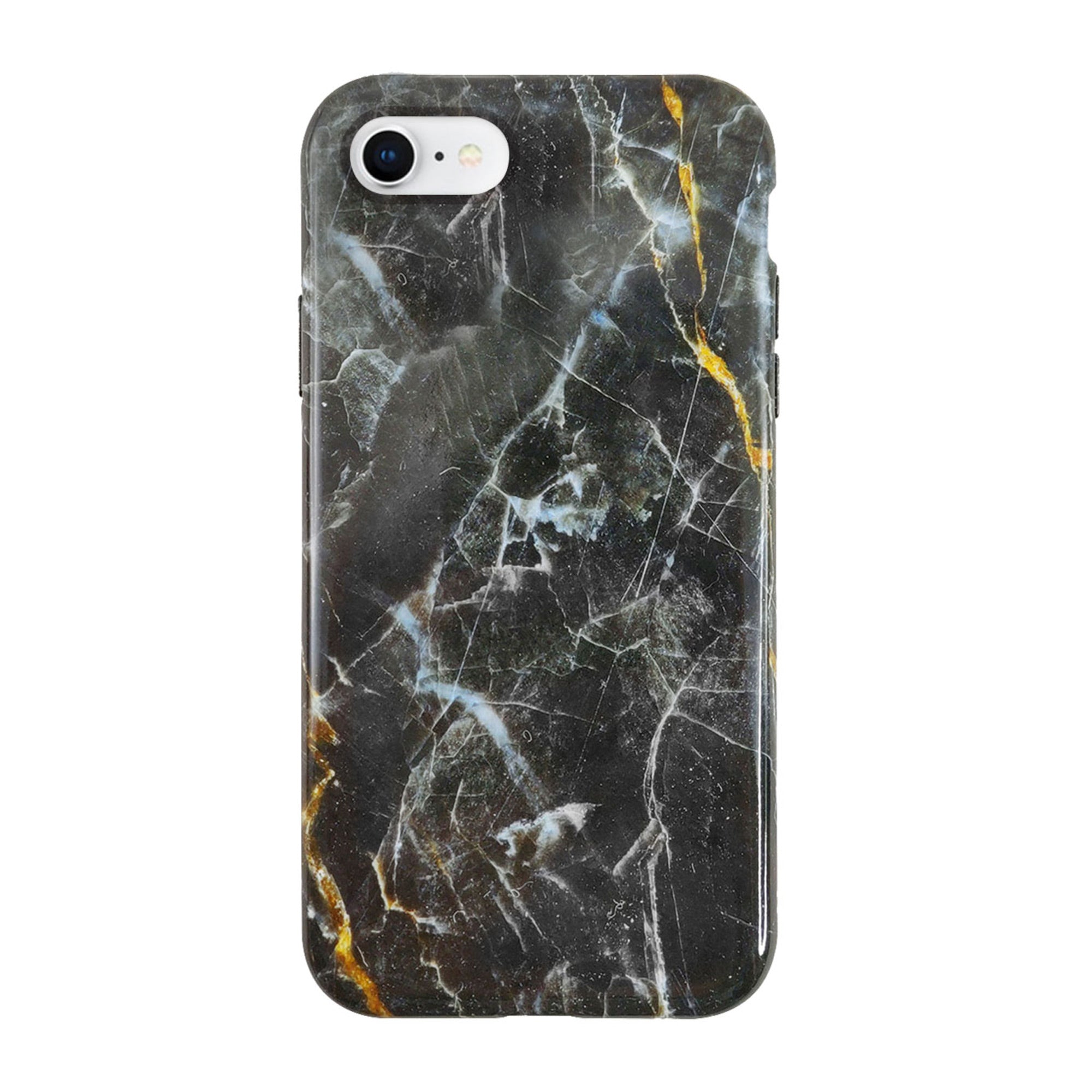 iPhone SE (2022/2020)/8 Uunique Black/Gold (Dark Star Marble) Nutrisiti Eco Printed Marble Back Case - 15-06528