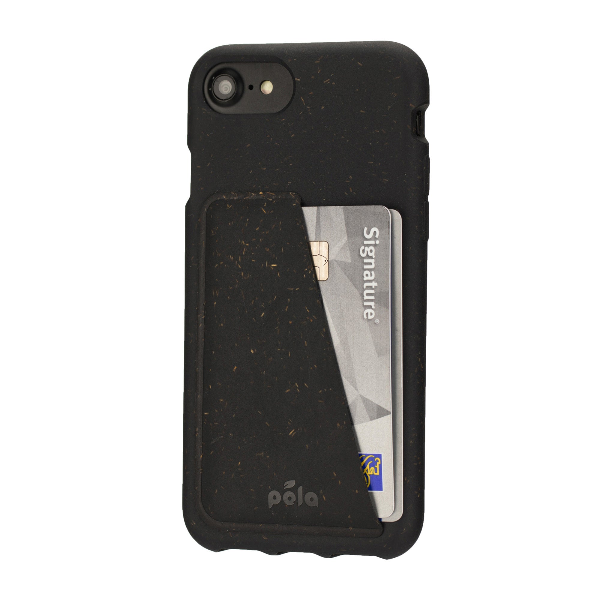 iPhone SE (2022/2020)/8 Pela Black Compostable Eco-Friendly Wallet Case - 15-07397