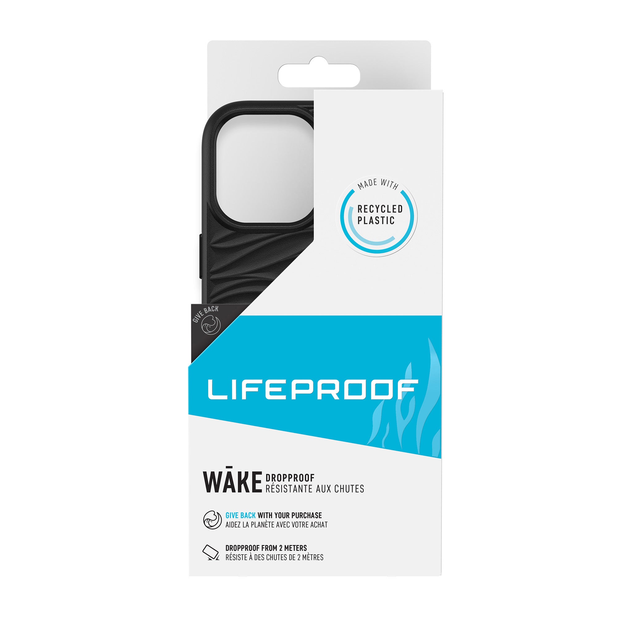 iPhone 12 Pro Max LifeProof Black Wake Recycled Plastic Case - 15-07873