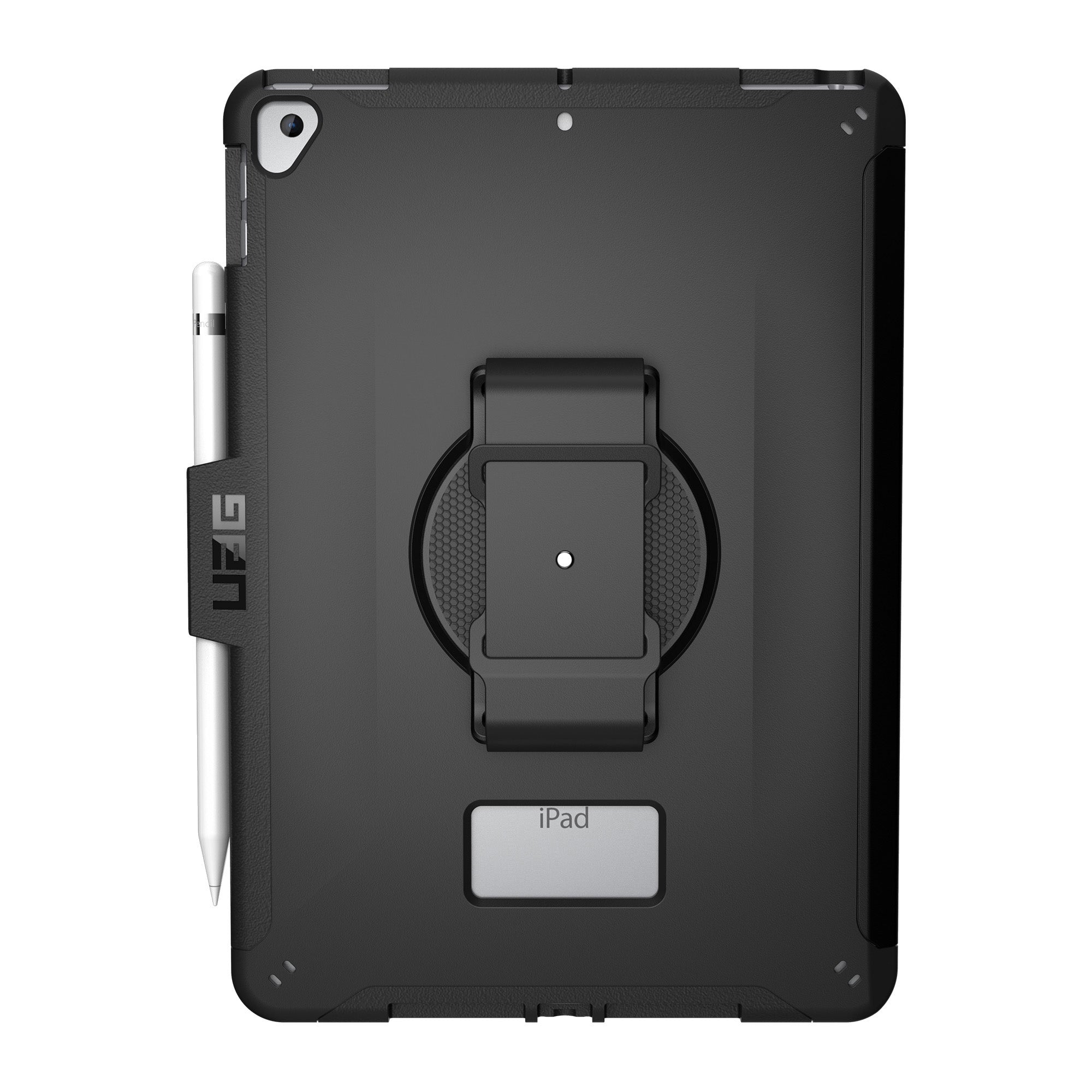 iPad 10.2 (2019-2021) (7th-9th Gen) UAG Black Scout w/Handstrap Case - Black - 15-09487