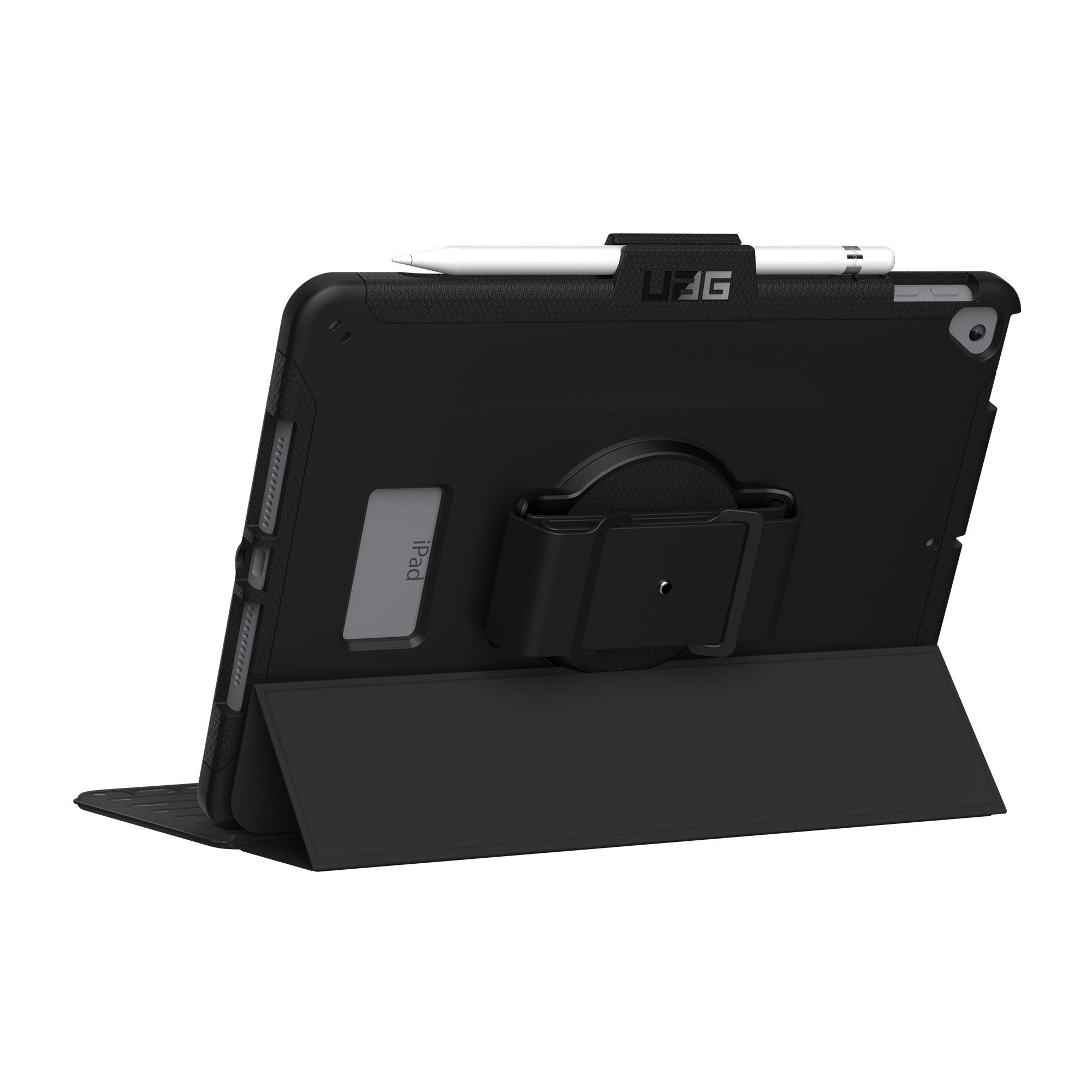 iPad 10.2 (2019-2021) (7th-9th Gen) UAG Black Scout w/Handstrap Case - Black - 15-09487