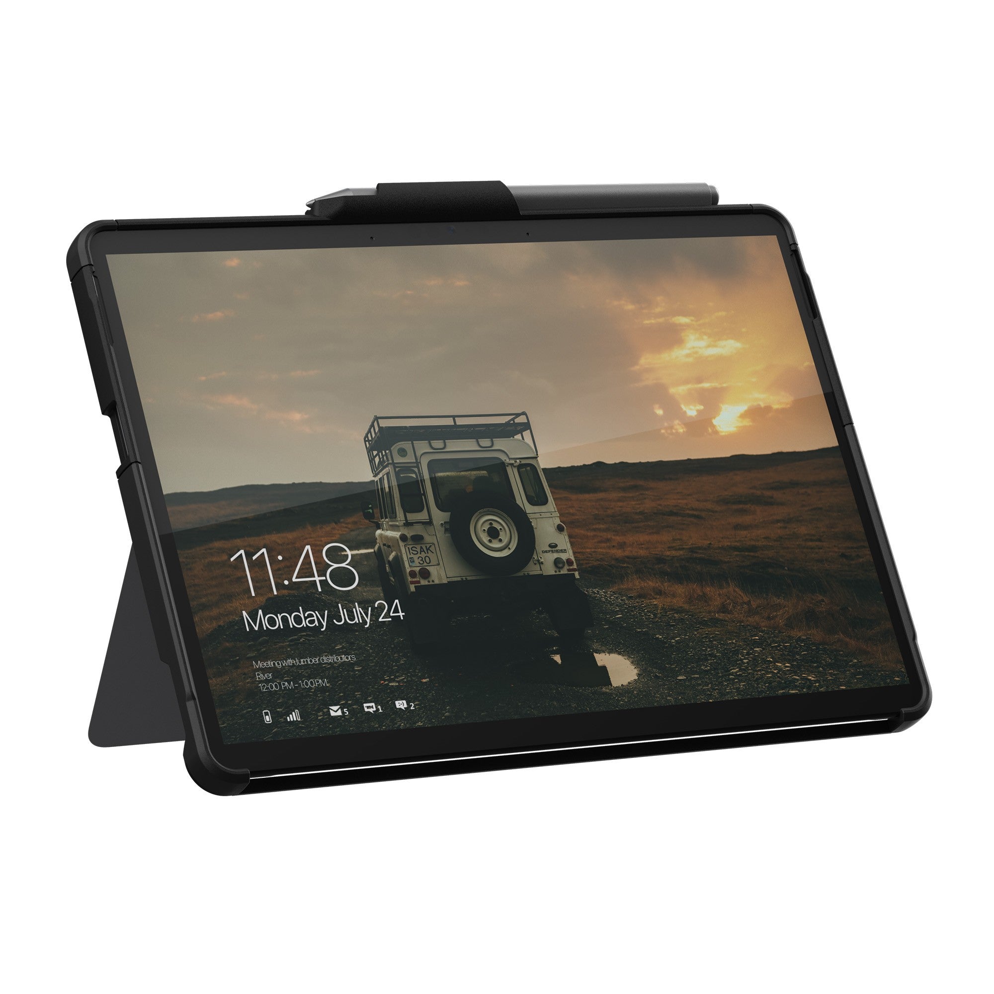 Microsoft Surface Go 4/3/2/1 UAG Scout Series Case w/H+S Strap - Black - 15-09949