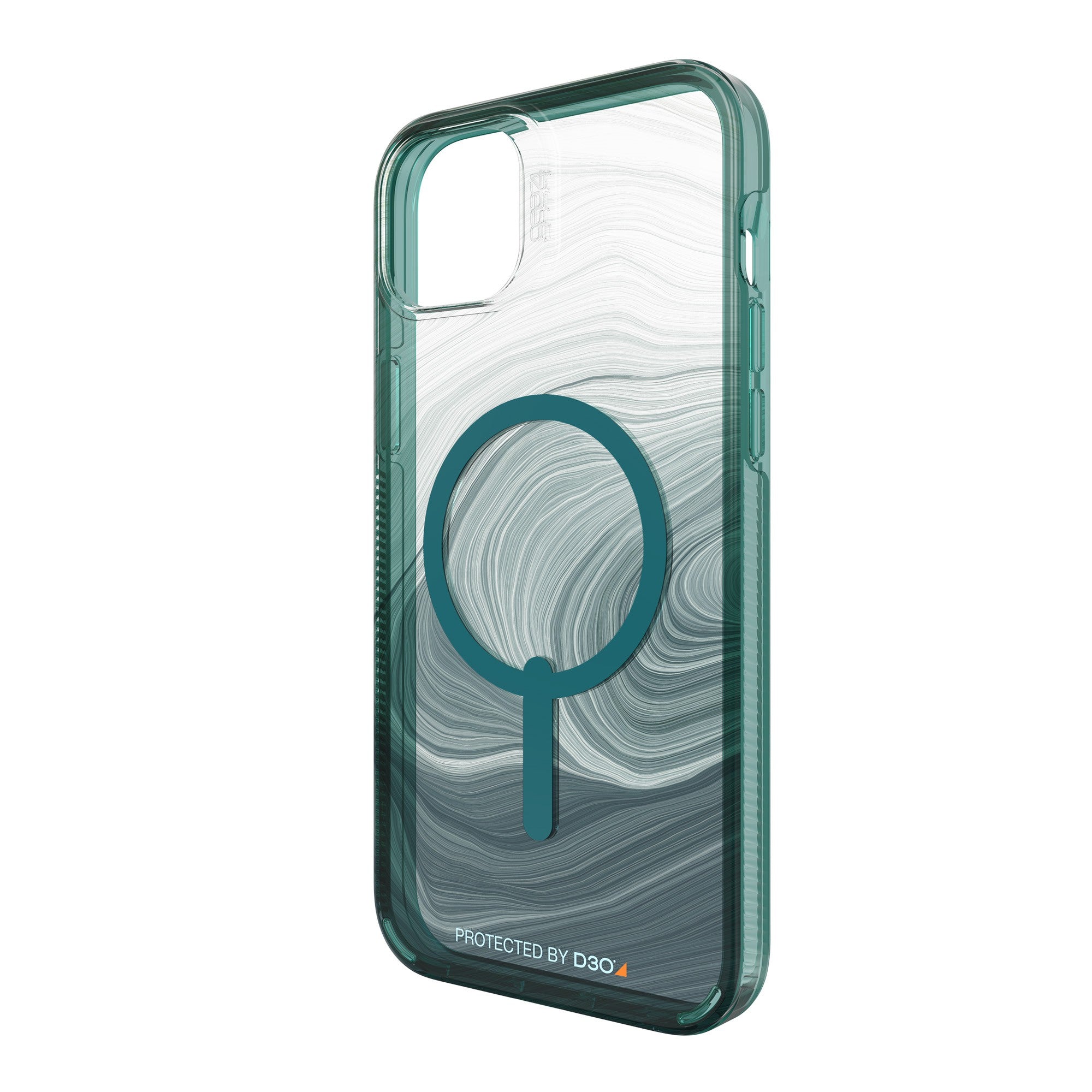 iPhone 14 Plus Gear4 D3O Milan Snap Case - Green Swirl - 15-10127