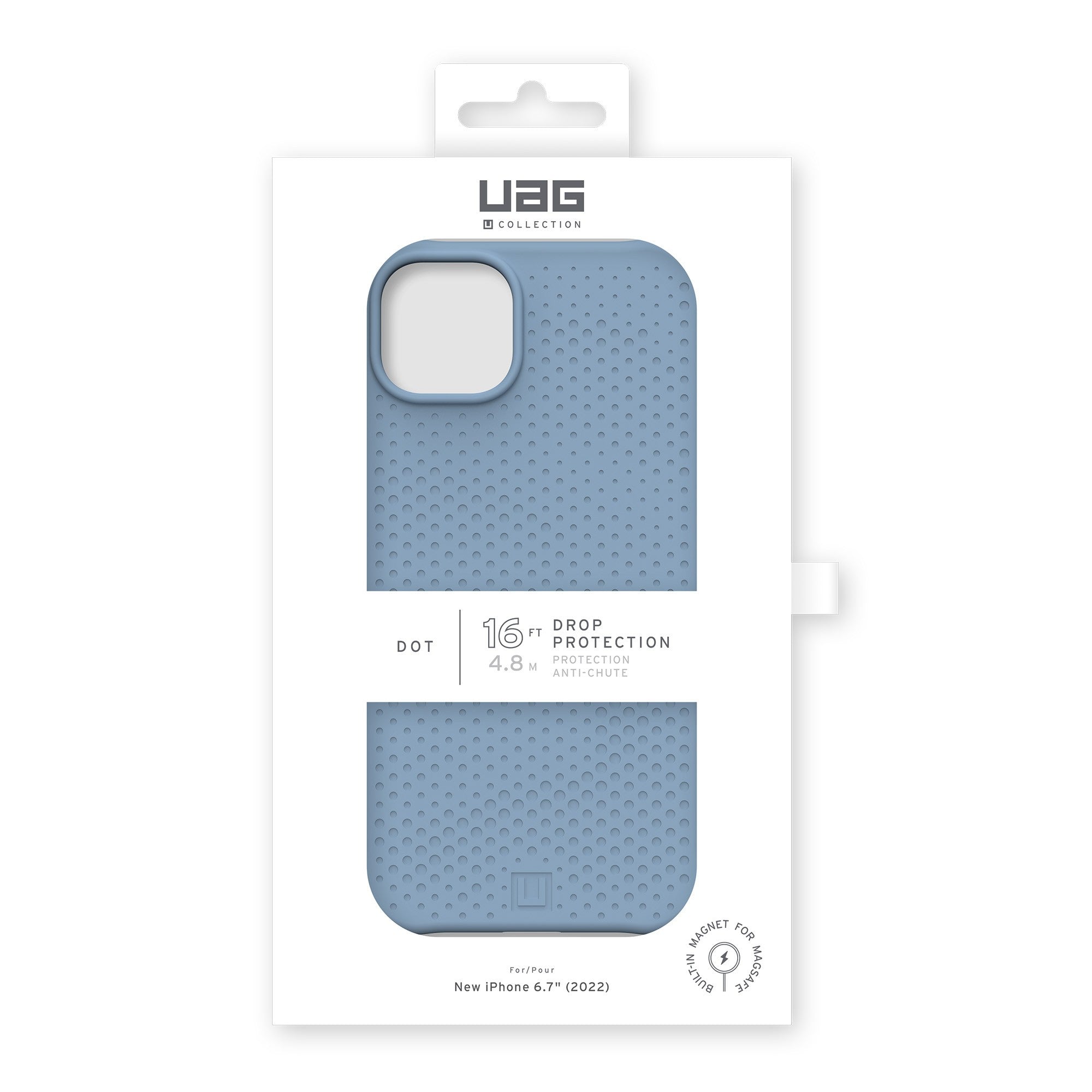 iPhone 15 Plus/14 Plus UAG Dot MagSafe Case - Cerulean - 15-10175