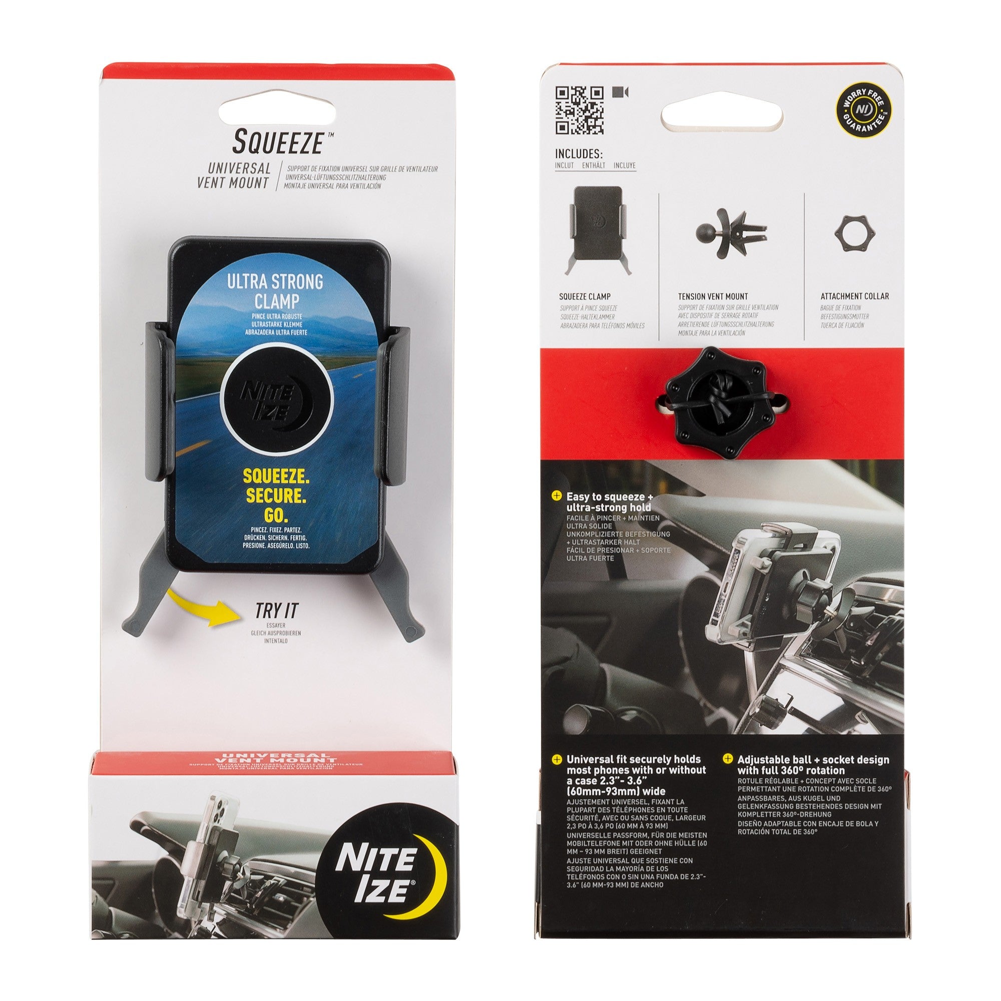 Nite Ize Squeeze Universal Vent Mount - 15-10393