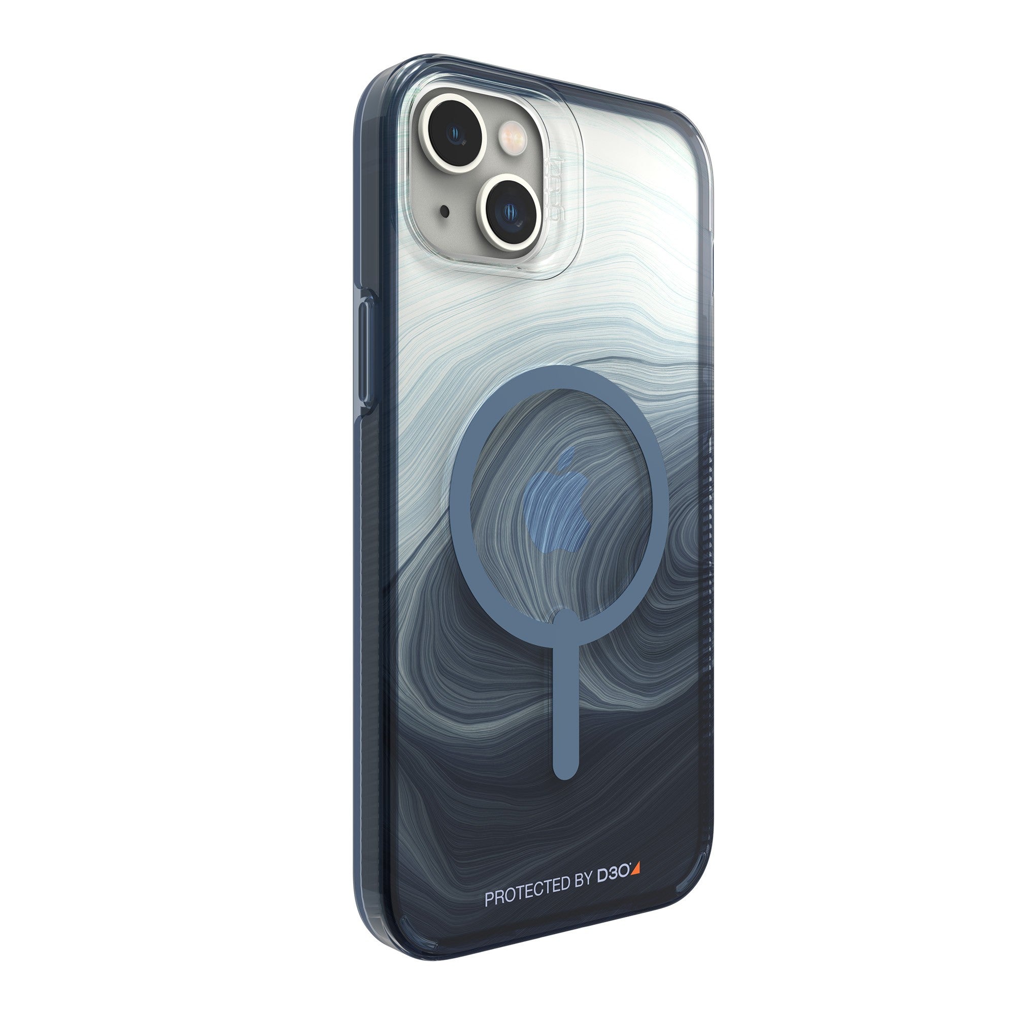 iPhone 15 Plus/14 Plus Gear4 D3O Milan Snap Case - Blue Swirl - 15-10848