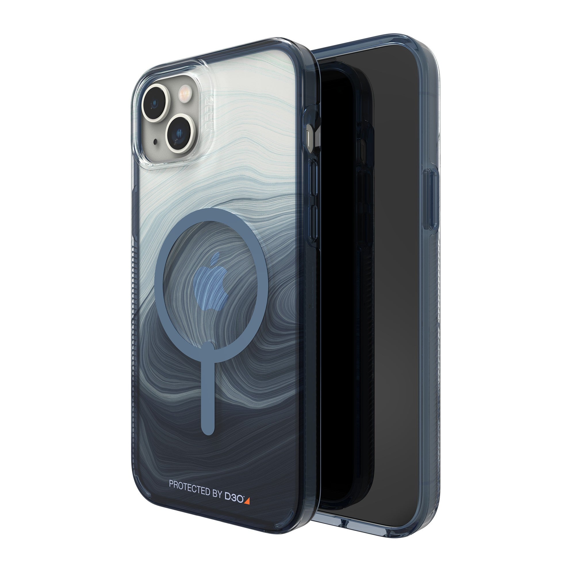 iPhone 15 Plus/14 Plus Gear4 D3O Milan Snap Case - Blue Swirl - 15-10848