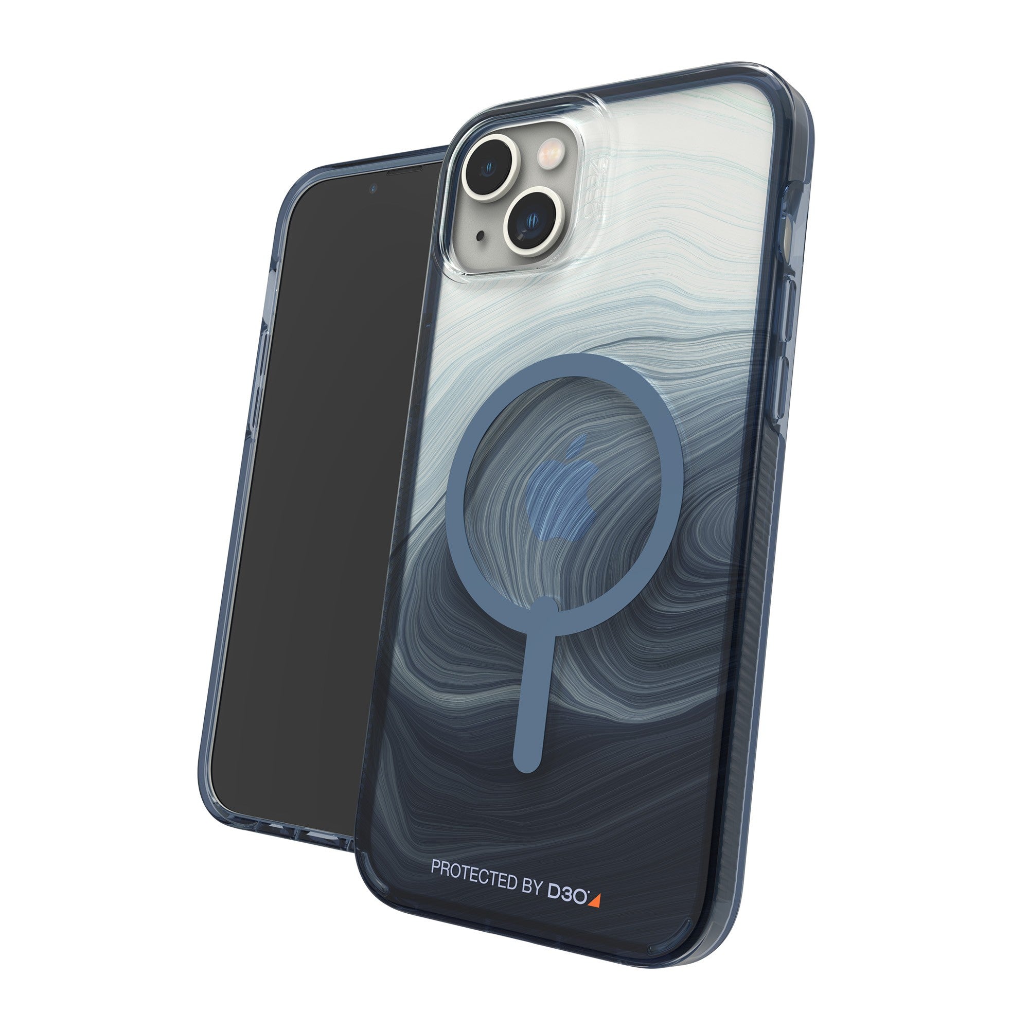 iPhone 15 Plus/14 Plus Gear4 D3O Milan Snap Case - Blue Swirl - 15-10848