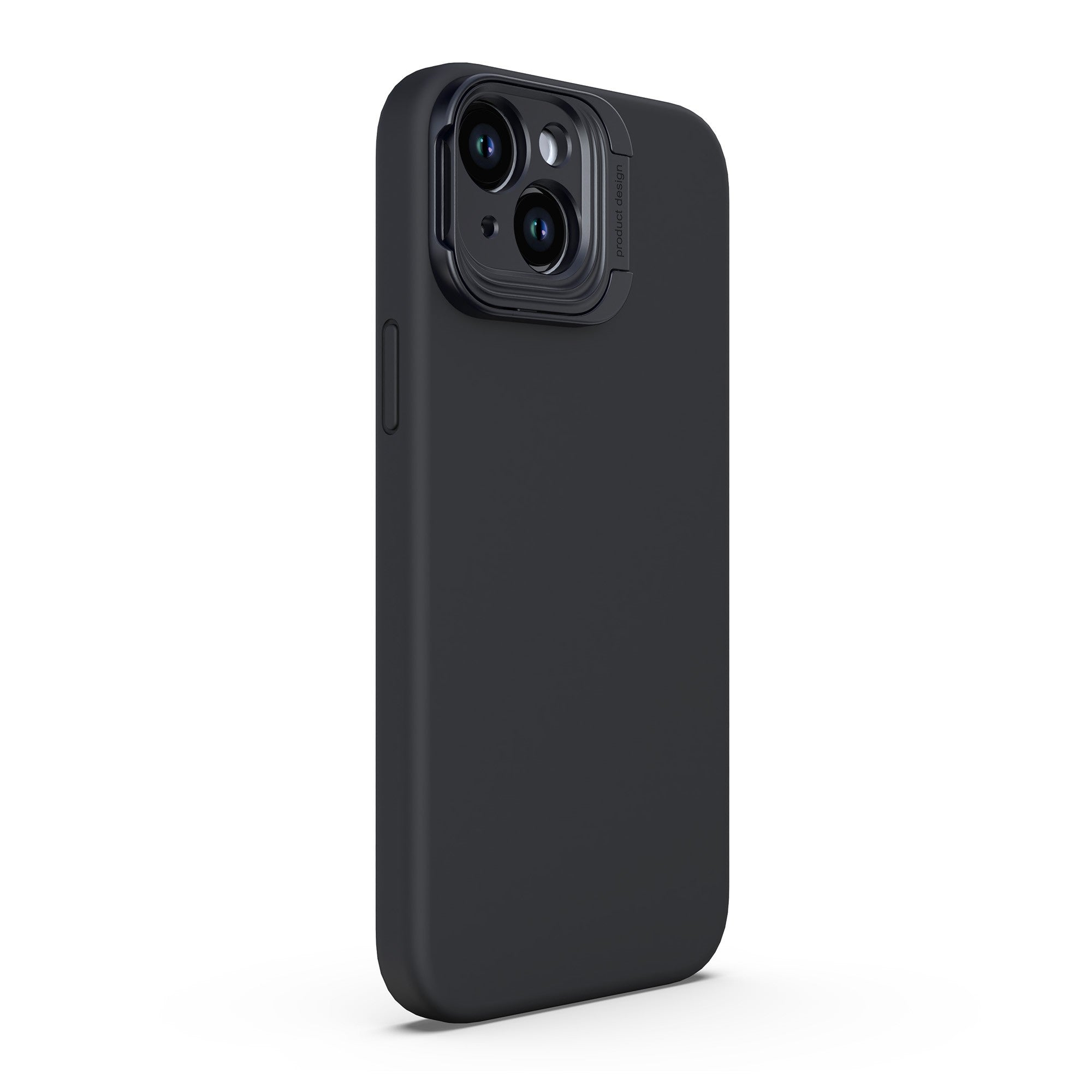 iPhone 15 Plus/14 Plus Uunique Liquid Silicone MagSafe Stand Case - Black - 15-11357