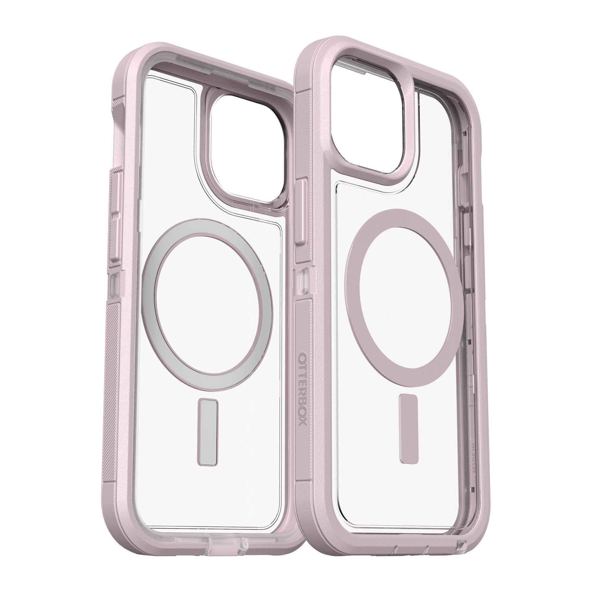 iPhone 15/14/13 Otterbox Defender XT w/ MagSafe Clear Series Case - Clear/Pink (Mountain Frost) - 15-11409