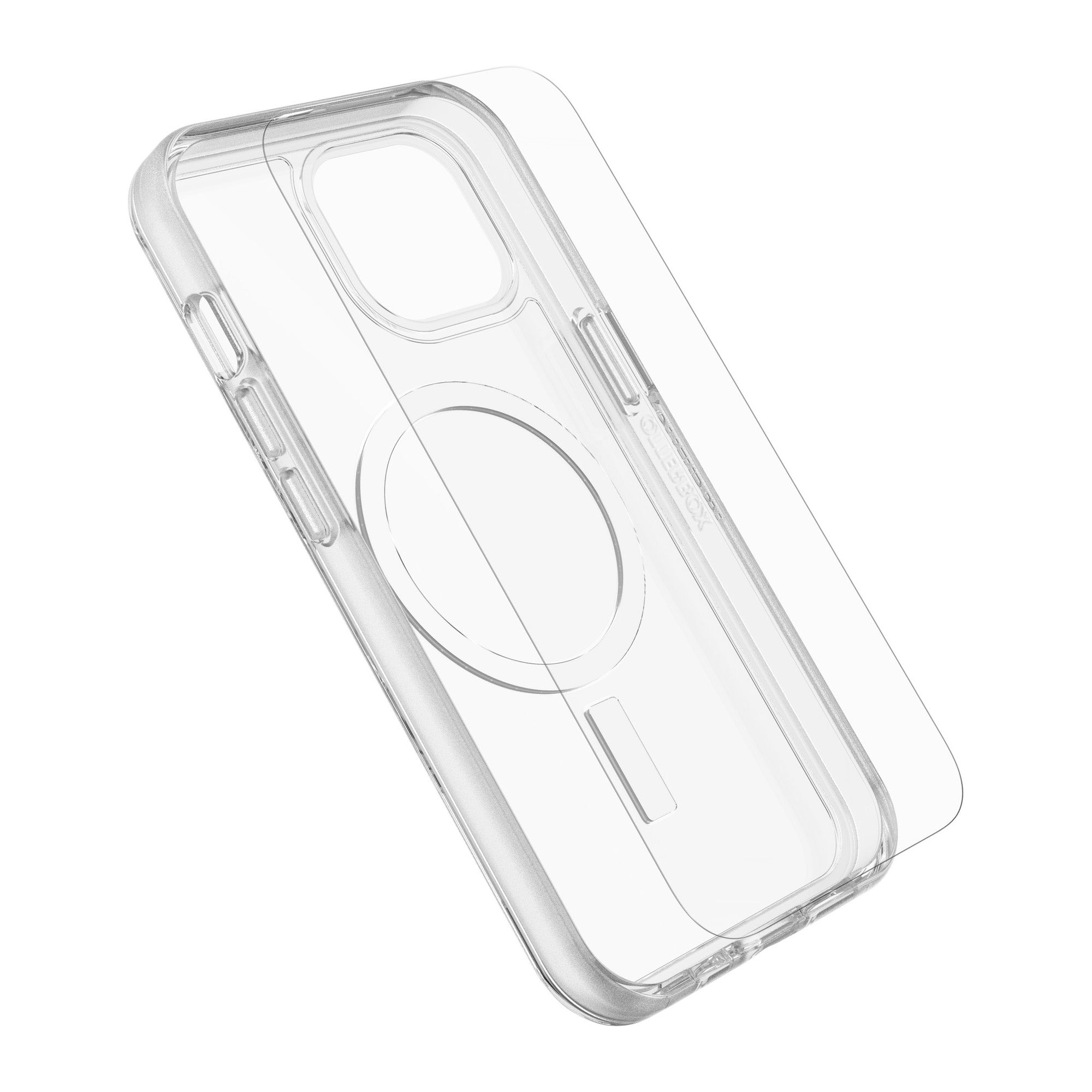 iPhone 15/14/13 Otterbox Symmetry w/ Magsafe - Protection + Power Kit Bundle - Clear - 15-11423