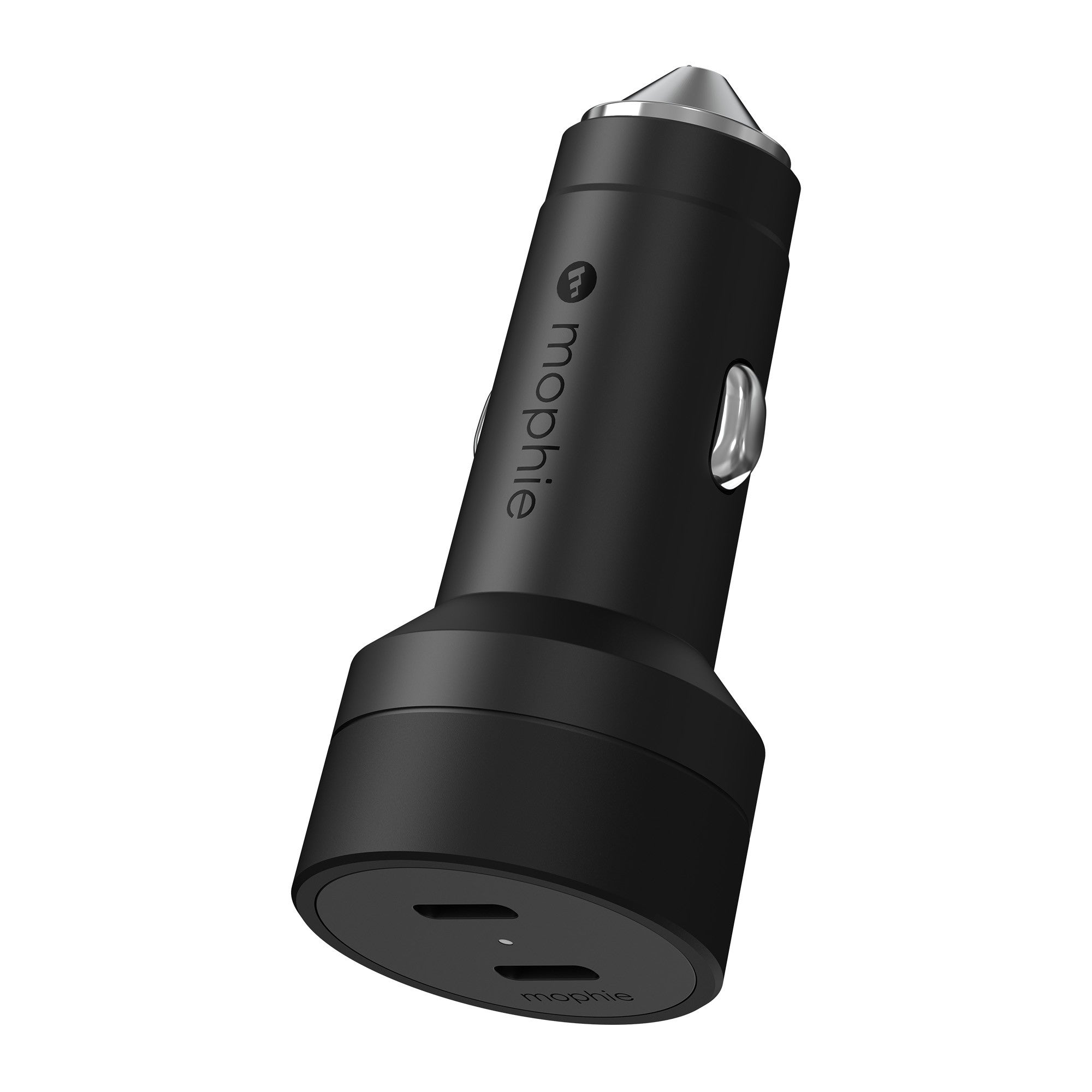 Mophie 60W Dual USB-C Car Charger - Black - 15-11429