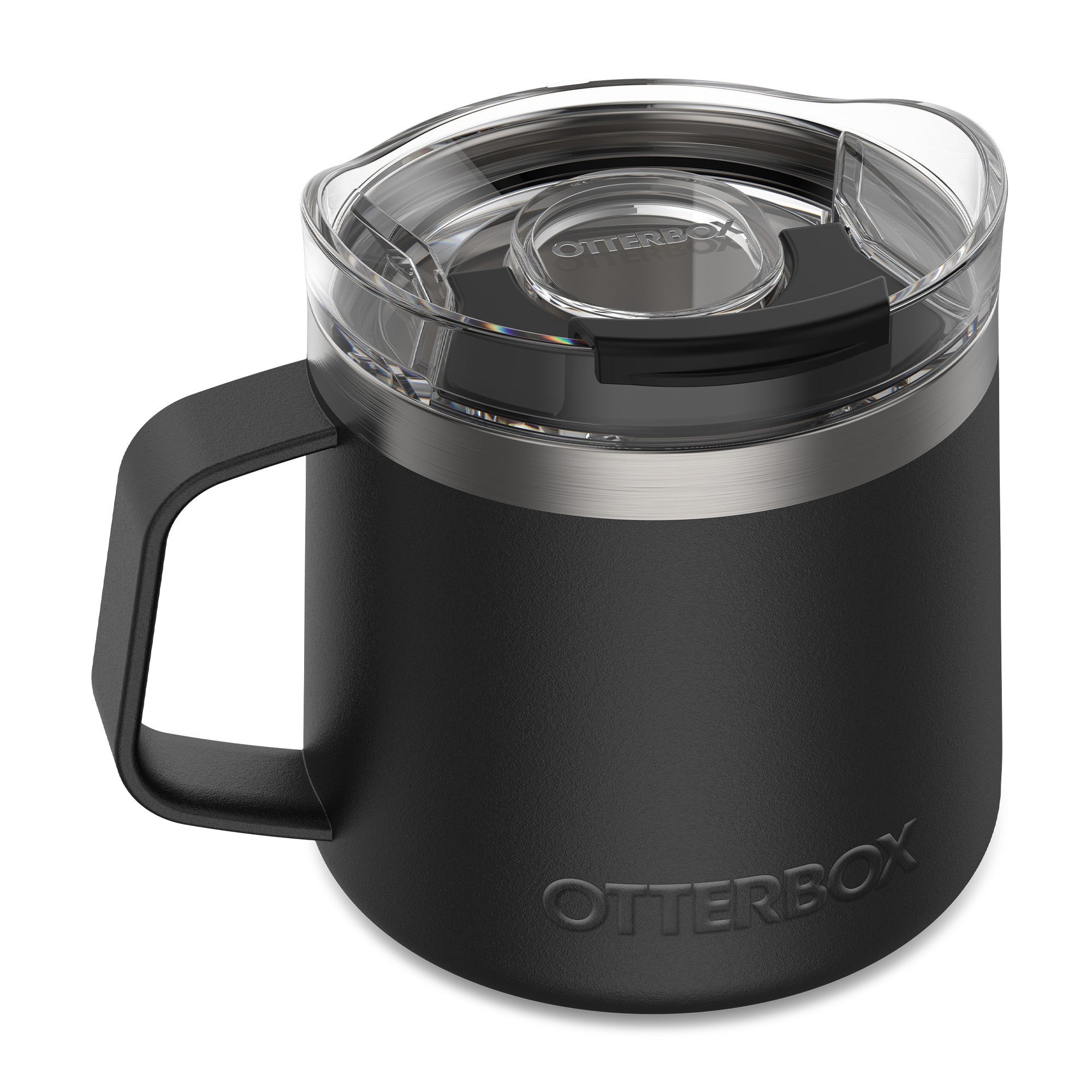 Otterbox Stainless Steel Elevation 14oz Mug w/ Closed Lid - Black (Silver Panther) - 15-11521