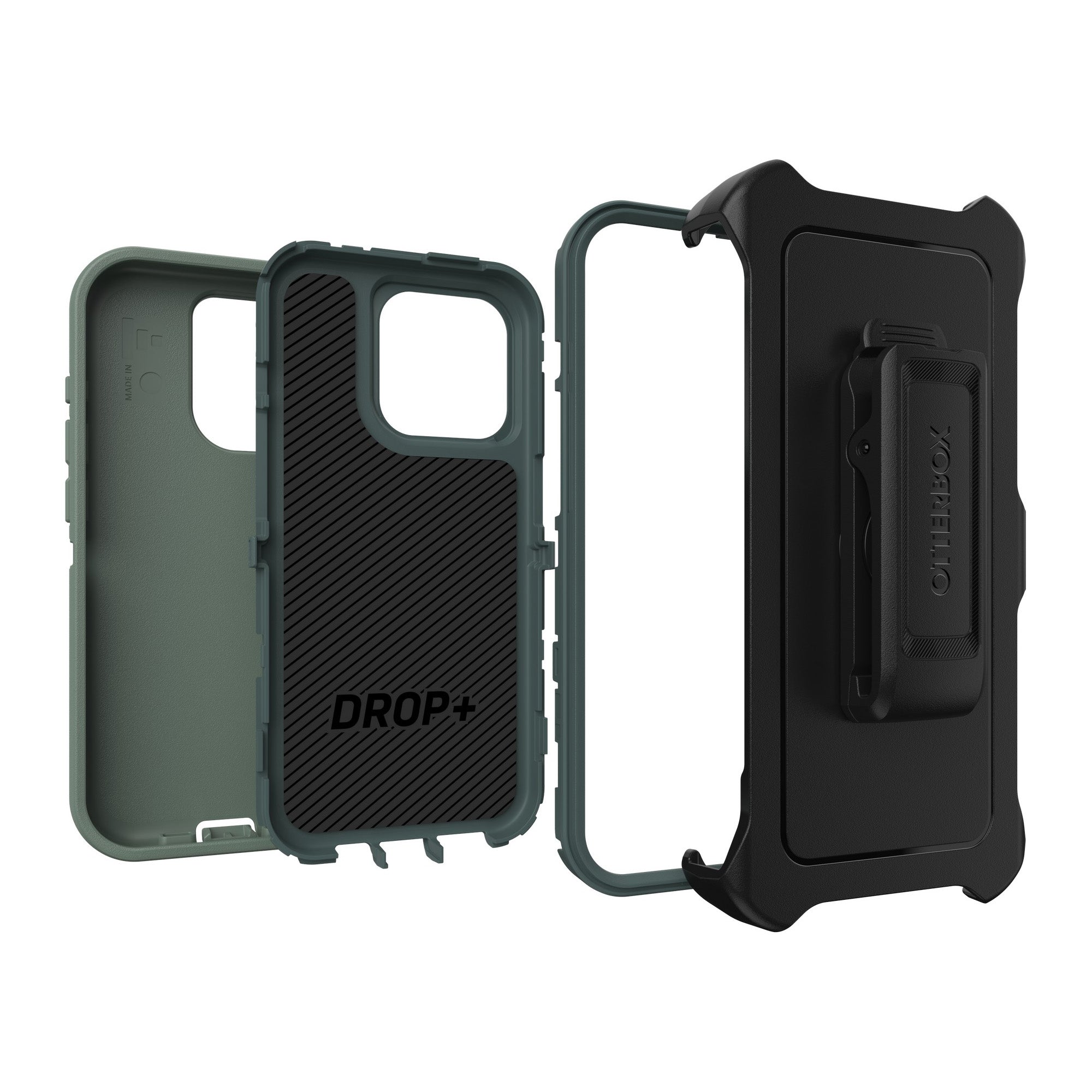 iPhone 15 Pro Otterbox Defender Series Case - Green (Forest Ranger) - 15-11525
