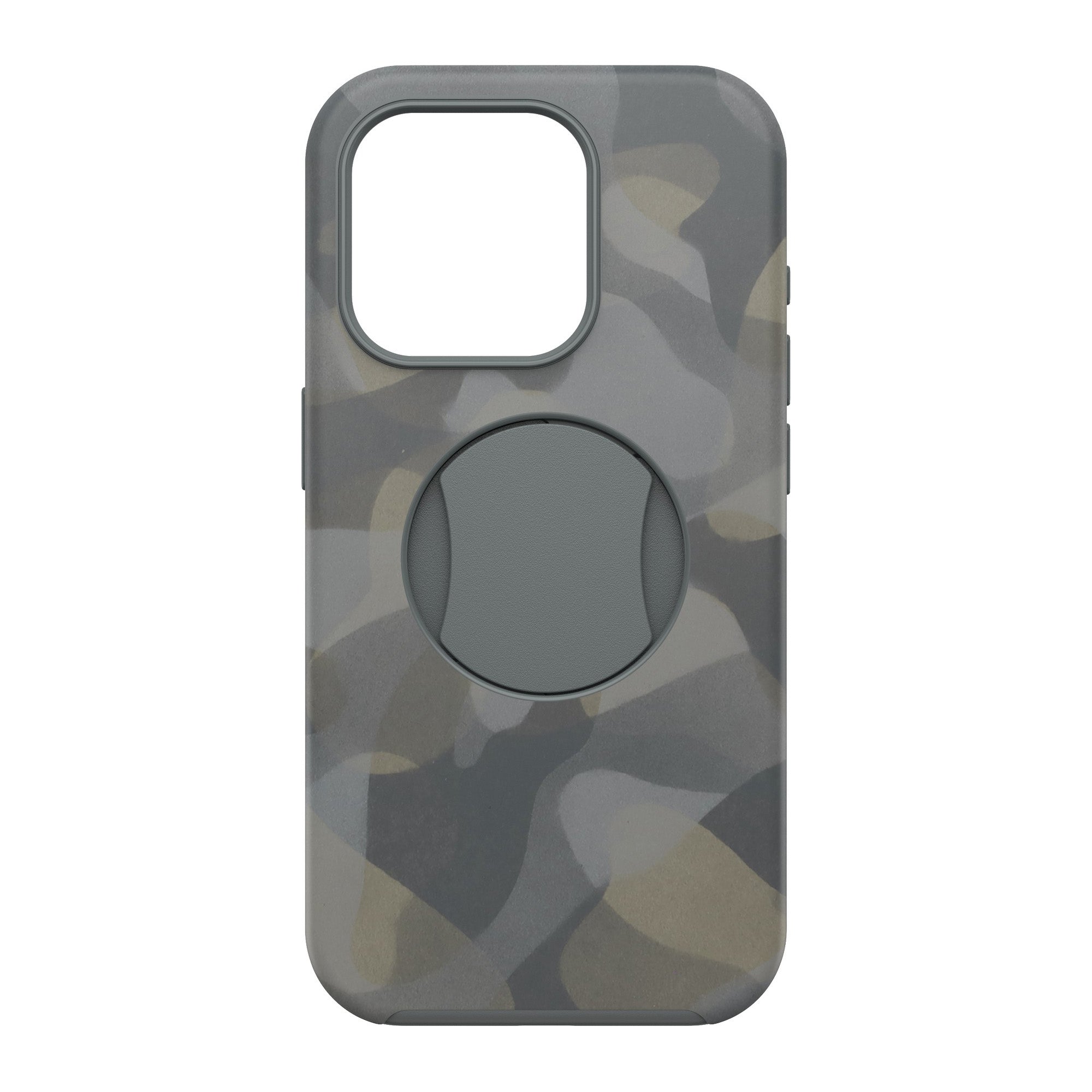 iPhone 15 Pro Otterbox OtterGrip Symmetry w/ MagSafe Series Case - Grey (Iron Camo) - 15-11544