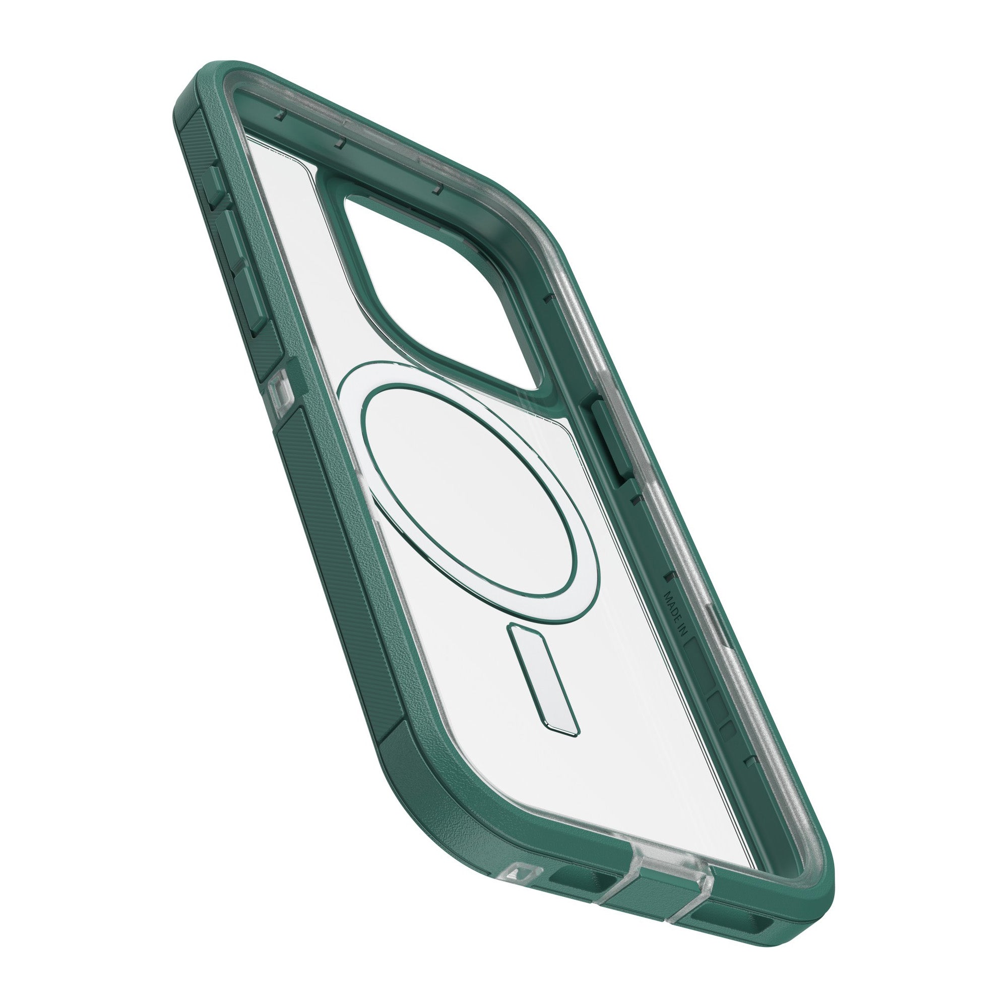 iPhone 15 Pro Max Otterbox Defender XT w/ MagSafe Clear Series Case - Clear/Green (Velvet Evergreen) - 15-11589