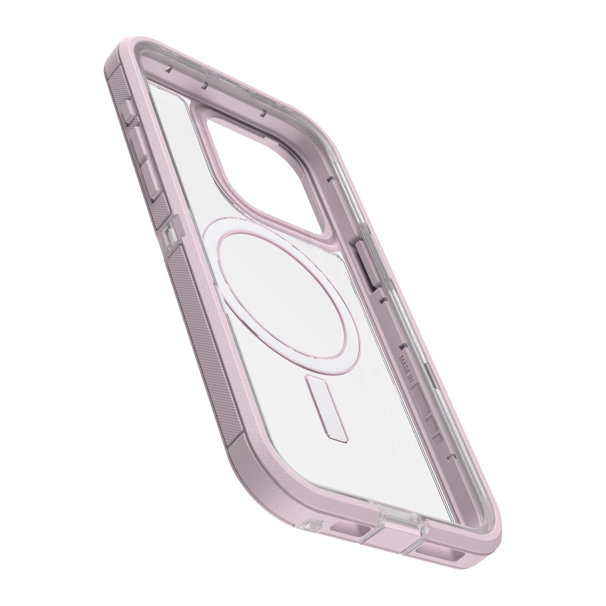 iPhone 15 Pro Max Otterbox Defender XT w/ MagSafe Clear Series Case - Clear/Pink (Mountain Frost) - 15-11590