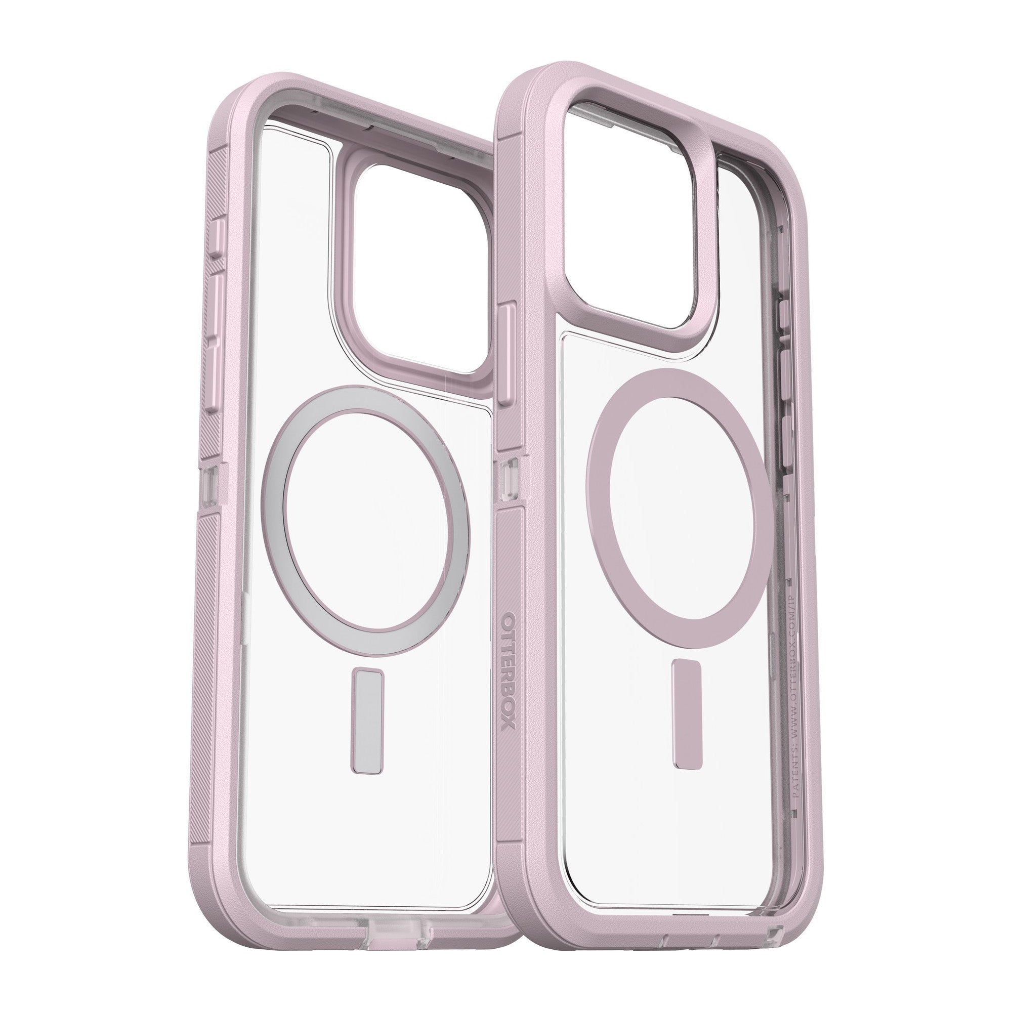 iPhone 15 Pro Max Otterbox Defender XT w/ MagSafe Clear Series Case - Clear/Pink (Mountain Frost) - 15-11590