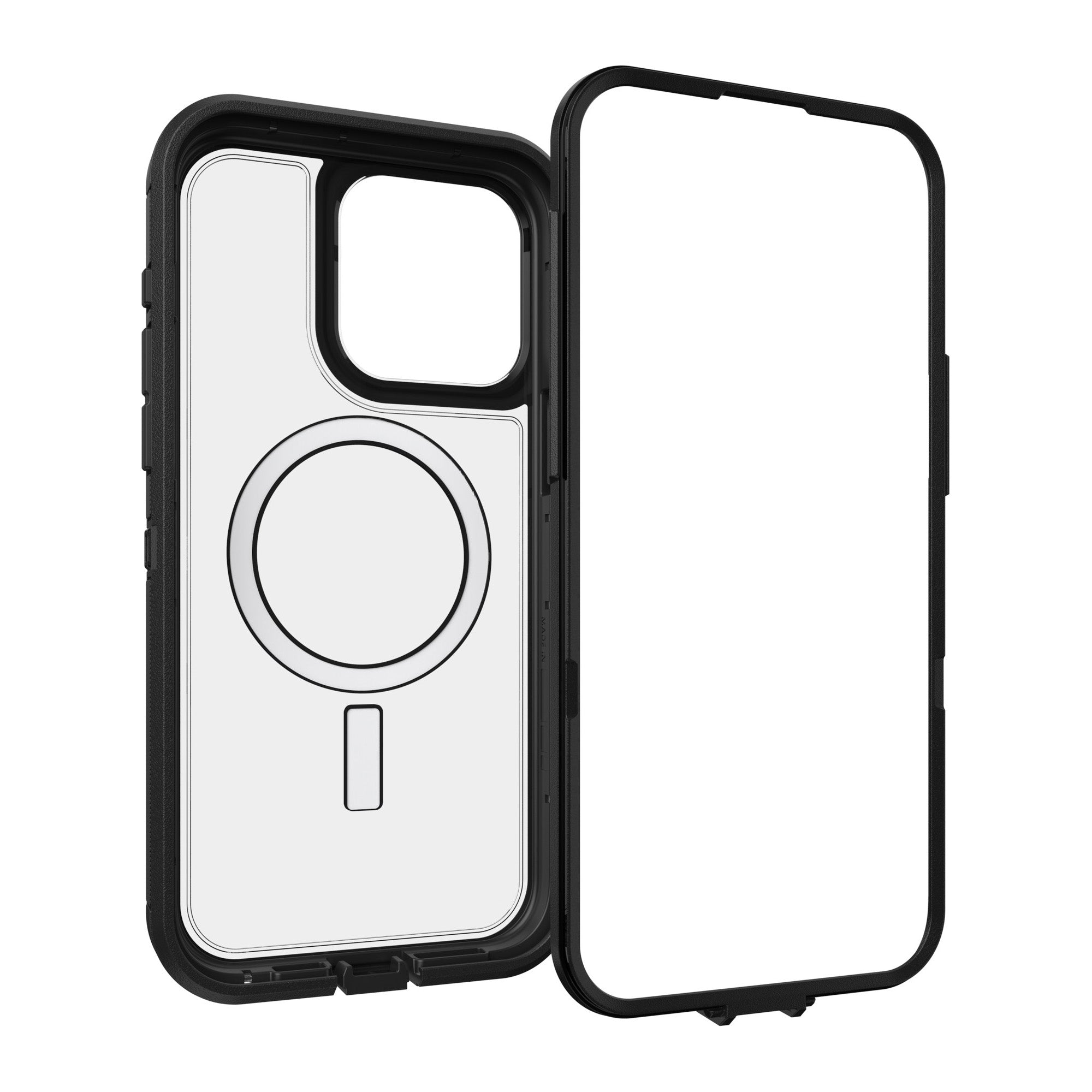iPhone 15 Pro Max Otterbox Defender XT w/ MagSafe Clear Series Case - Clear/Black (Dark Side) - 15-11591