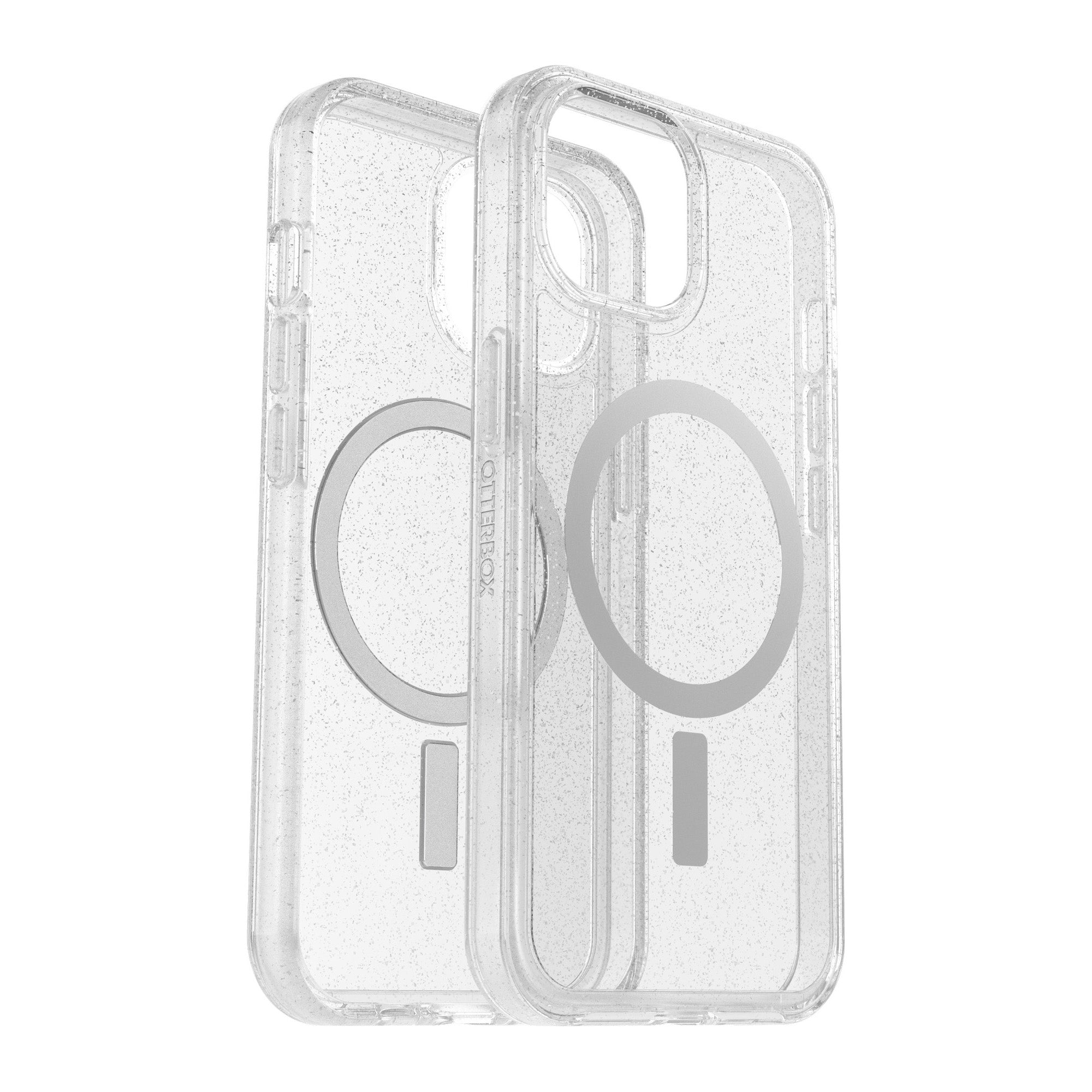 iPhone 15/14/13 Otterbox Symmetry w/ MagSafe Clear Series Case - Silver (Stardust) - 15-11614