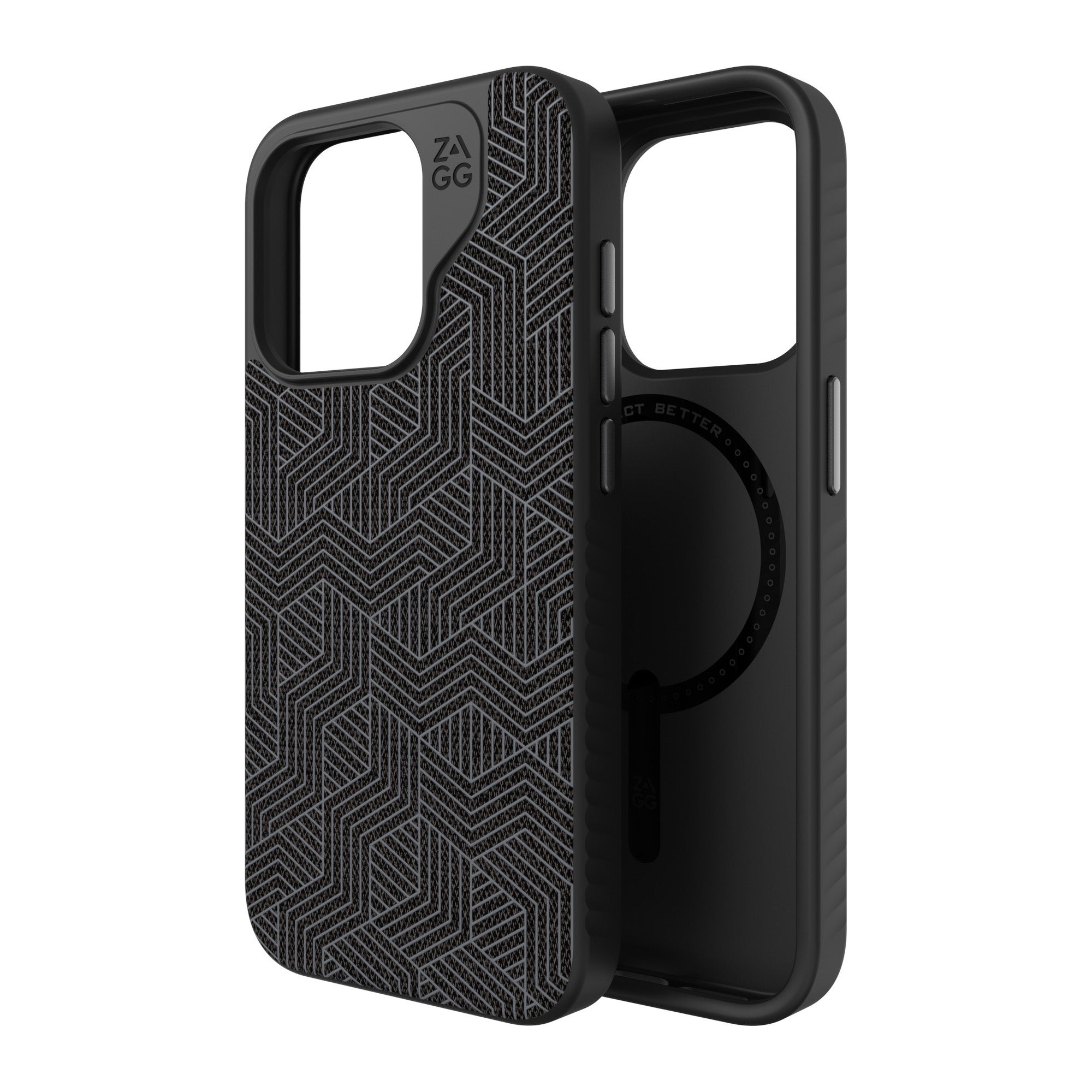 iPhone 15 Pro ZAGG/GEAR4 Graphene London Snap Case - Black Geo - 15-11663