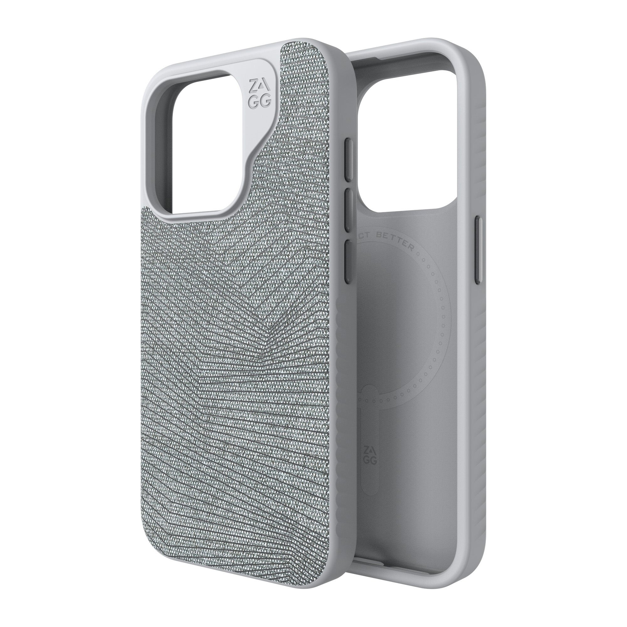 iPhone 15 Pro ZAGG/GEAR4 Graphene London Snap Case - Grey Geo - 15-11664