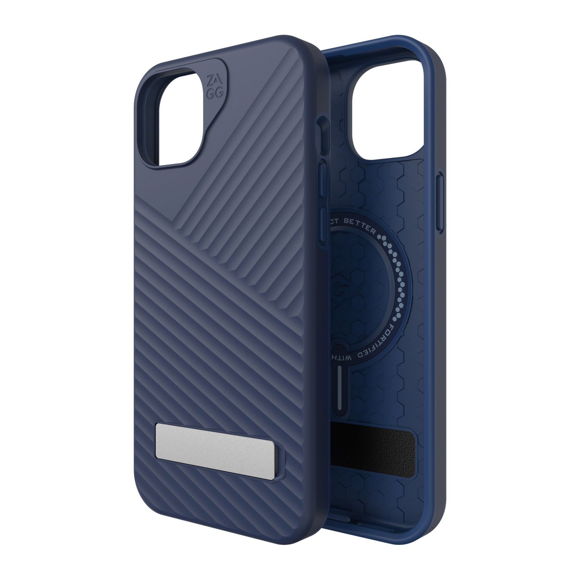 iPhone 15 Plus/14 Plus ZAGG/GEAR4 Graphene Denali Snap Kickstand Case - Navy - 15-11682