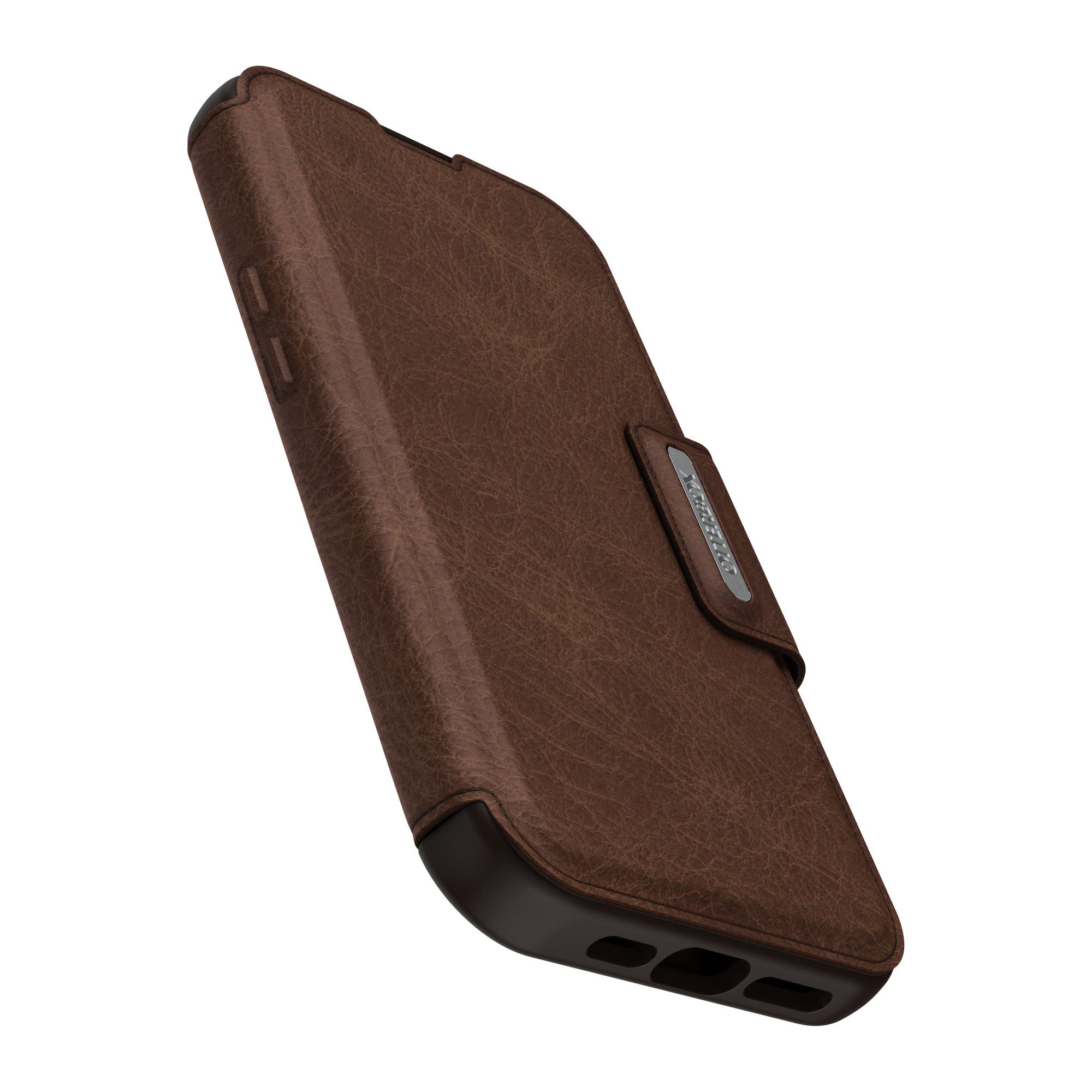 iPhone 15 Otterbox Strada Leather Folio Case - Brown (Espresso) - 15-11742