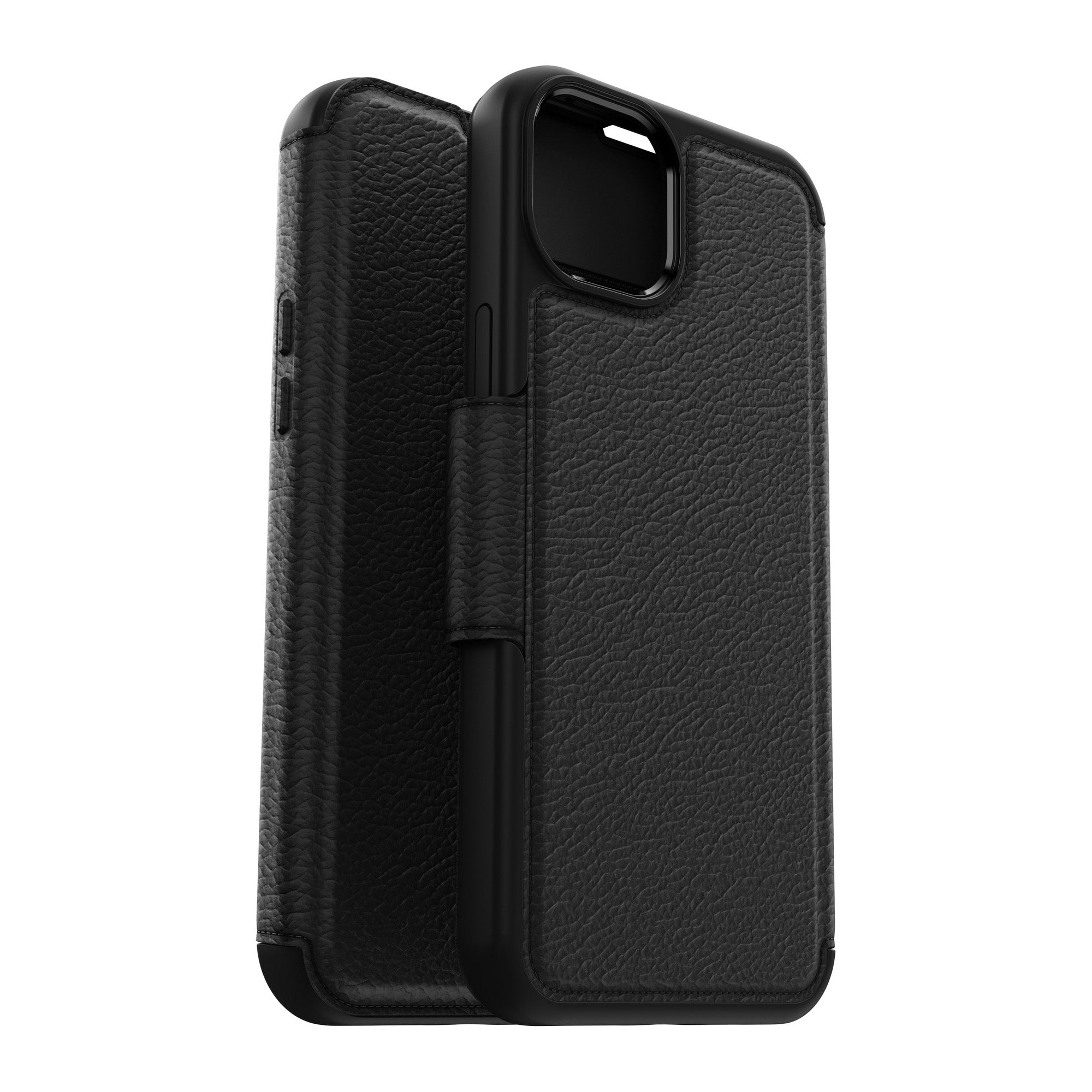 iPhone 15 Plus Otterbox Strada Leather Folio Case - Black (Shadow) - 15-11750