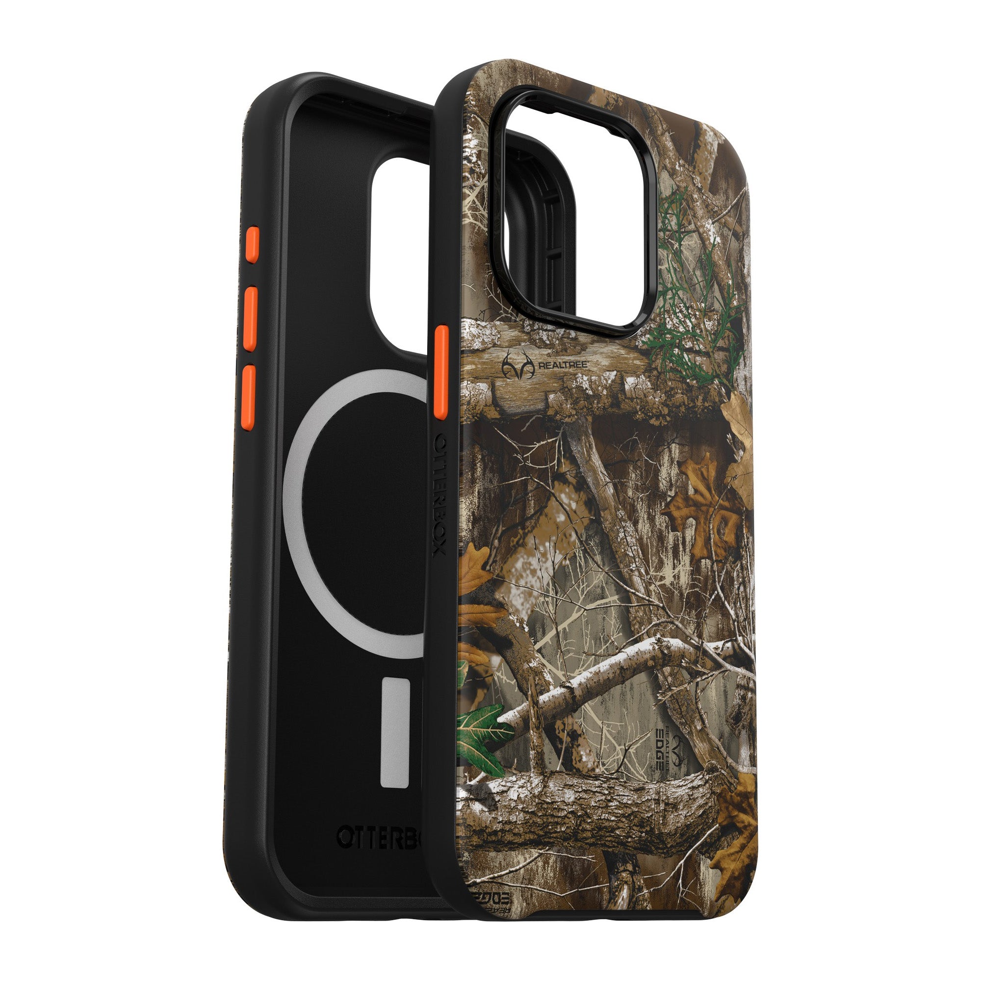 iPhone 15 Pro Otterbox Symmetry w/ MagSafe Graphics Series Case - Black (Realtree Edge) - 15-11752