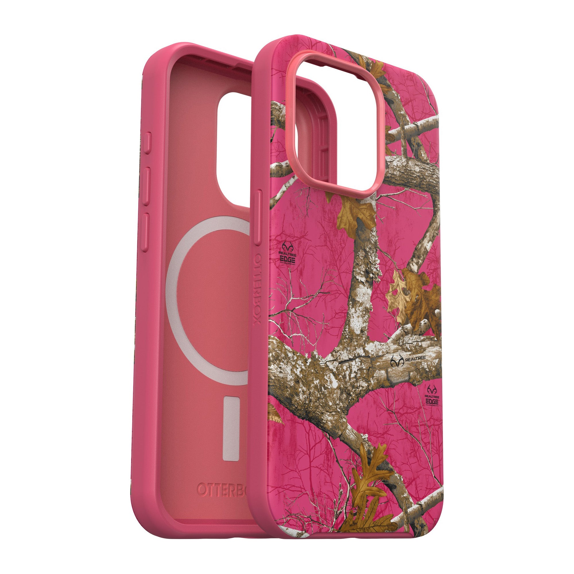 iPhone 15 Pro Otterbox Symmetry w/ MagSafe Graphics Series Case - Pink (Flamingo Pink) - 15-11753