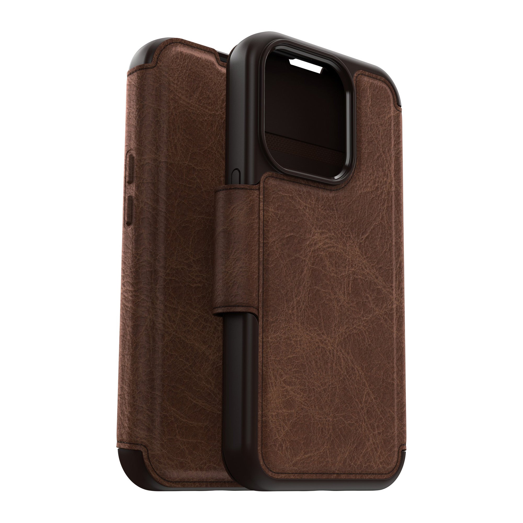 iPhone 15 Pro Otterbox Strada Leather Folio Case - Brown (Espresso) - 15-11756