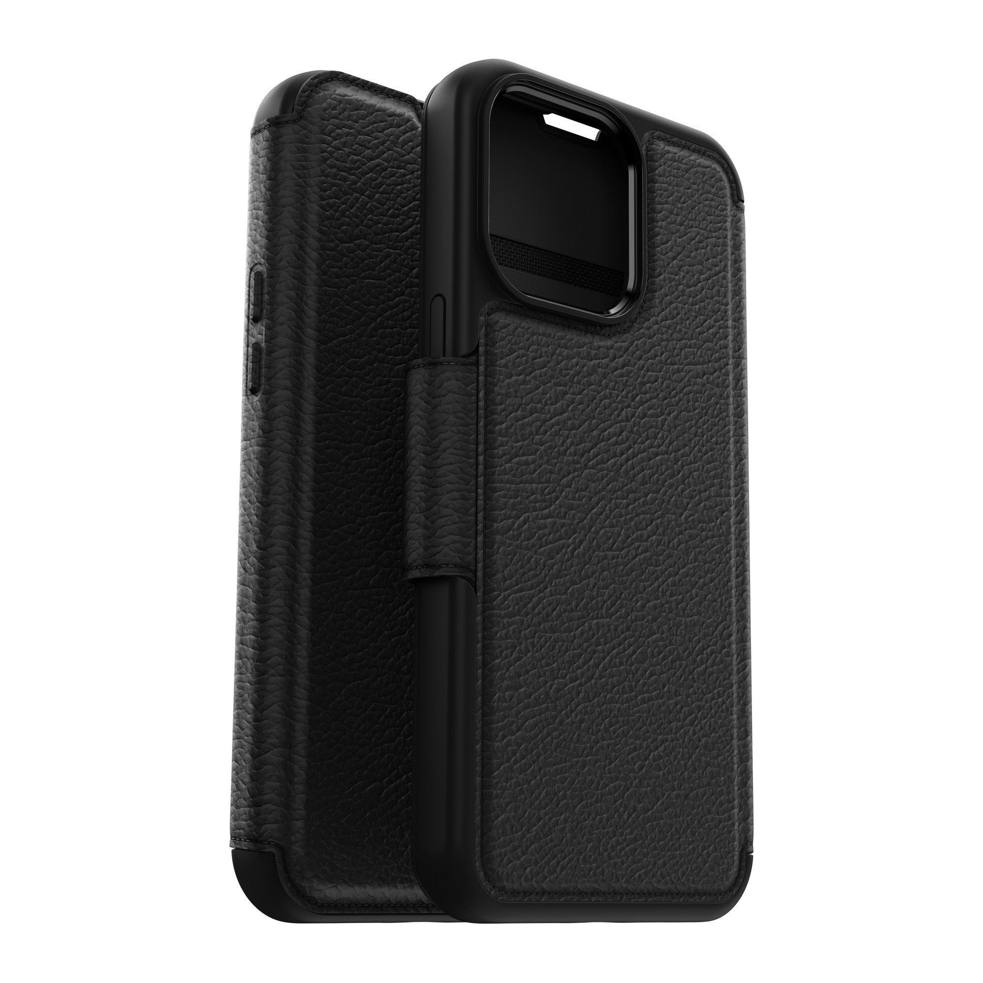 iPhone 15 Pro Max Otterbox Strada Leather Folio Case - Black (Shadow) - 15-11766