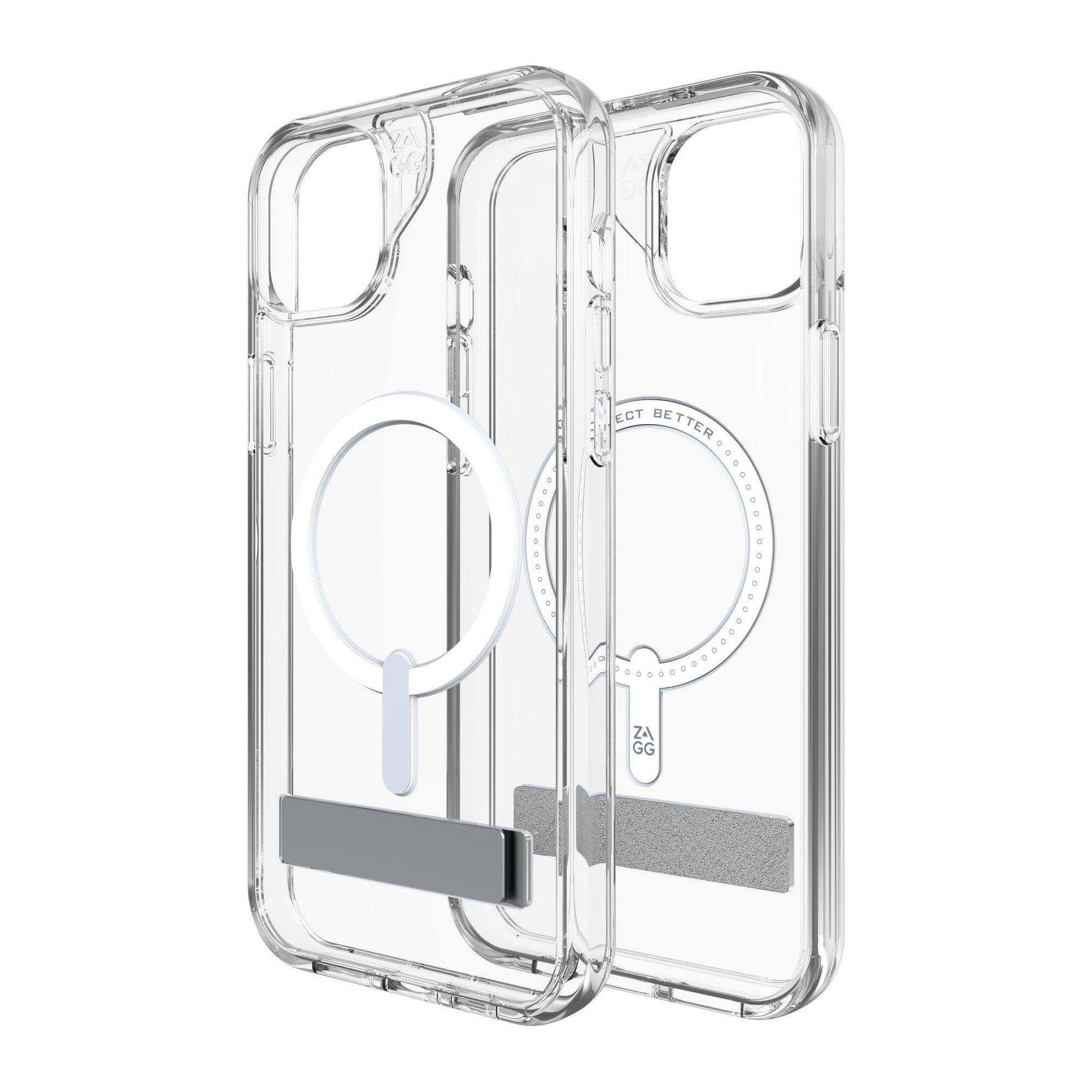 iPhone 15 Plus/14 Plus ZAGG (GEAR4) Crystal Palace Snap Kickstand Case - Clear - 15-11779