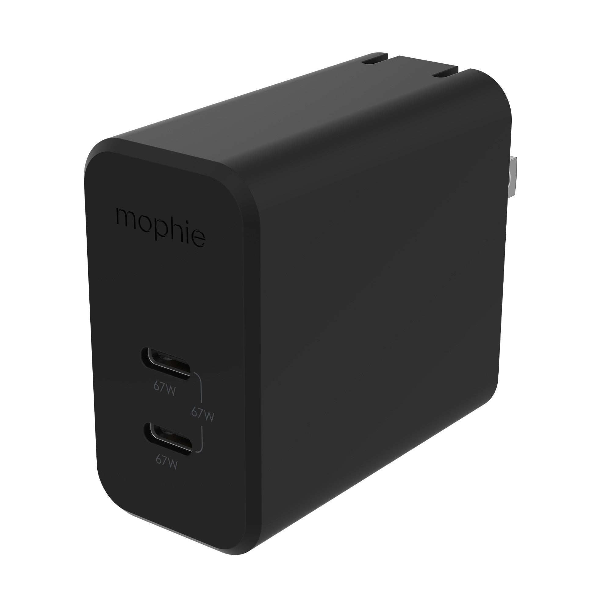 Mophie 67W Dual USB-C Speedport GaN Wall Charger - Black - 15-11938