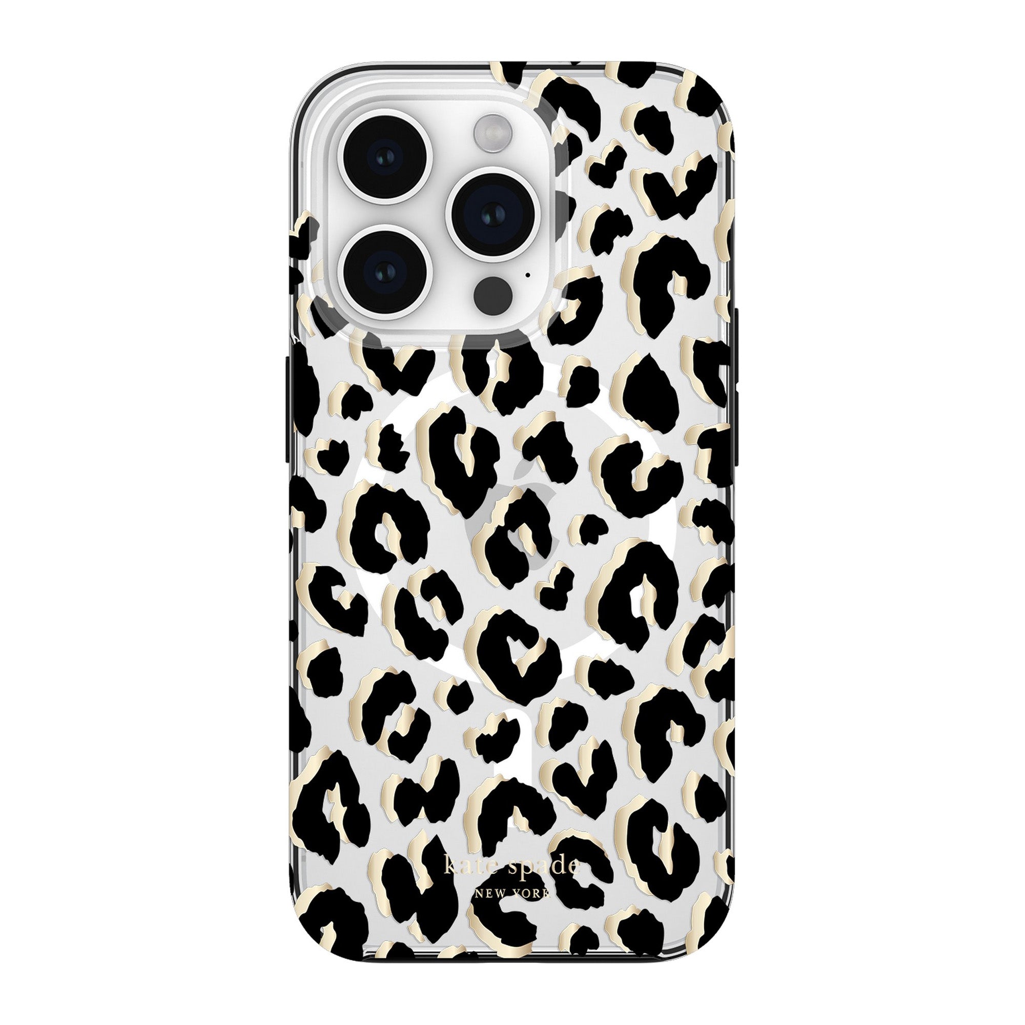iPhone 15 Pro Kate Spade Protective Hardshell MagSafe Case - City Leopard - 15-12004