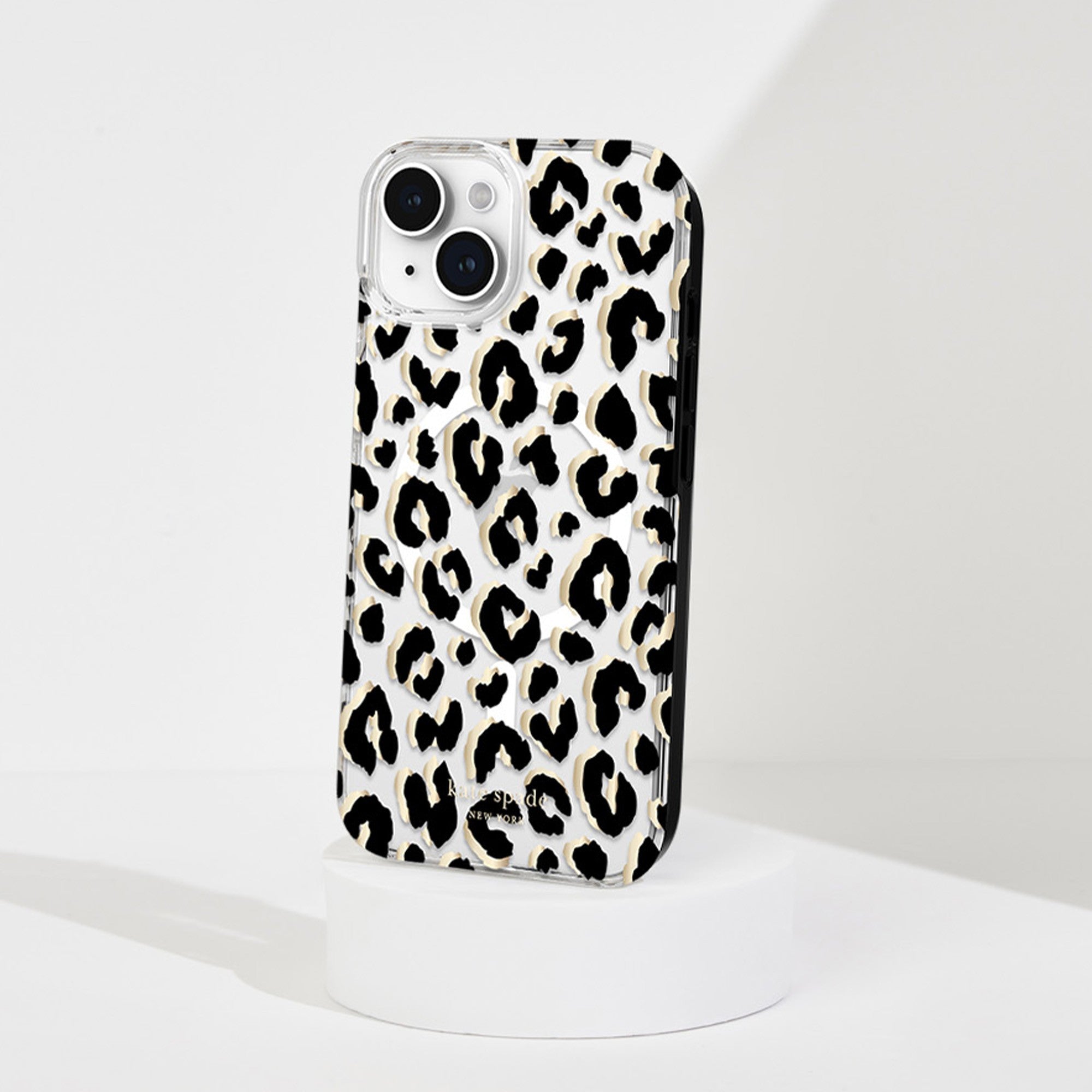 iPhone 15/14/13 Kate Spade Protective Hardshell MagSafe Case - City Leopard - 15-12005