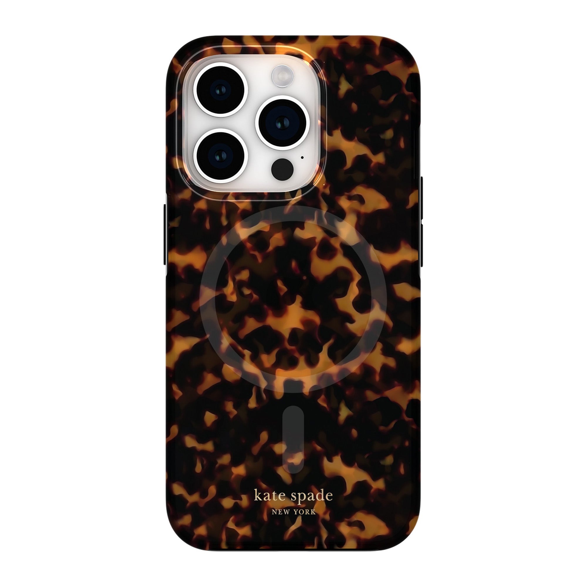 iPhone 15 Pro Kate Spade Protective Hardshell MagSafe Case - Tortoise - 15-12008
