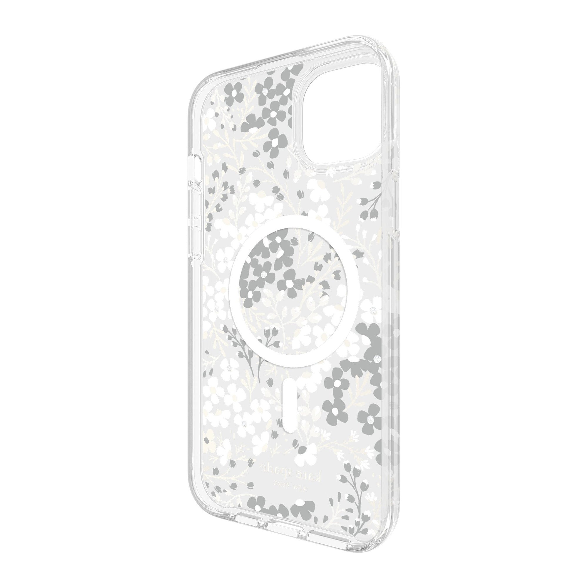 iPhone 15 Plus/14 Plus Kate Spade Protective Hardshell MagSafe Case - Black/White (Multi Floral) - 15-12010