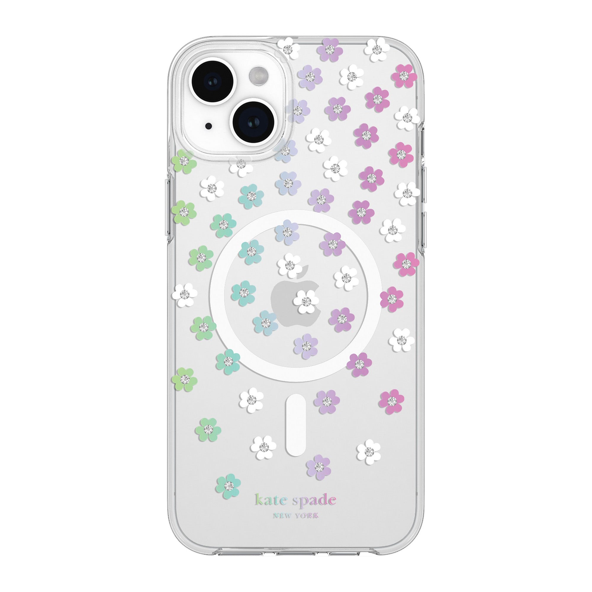 iPhone 15 Plus/14 Plus Kate Spade Protective Hardshell MagSafe Case - Scattered Flowers - 15-12015