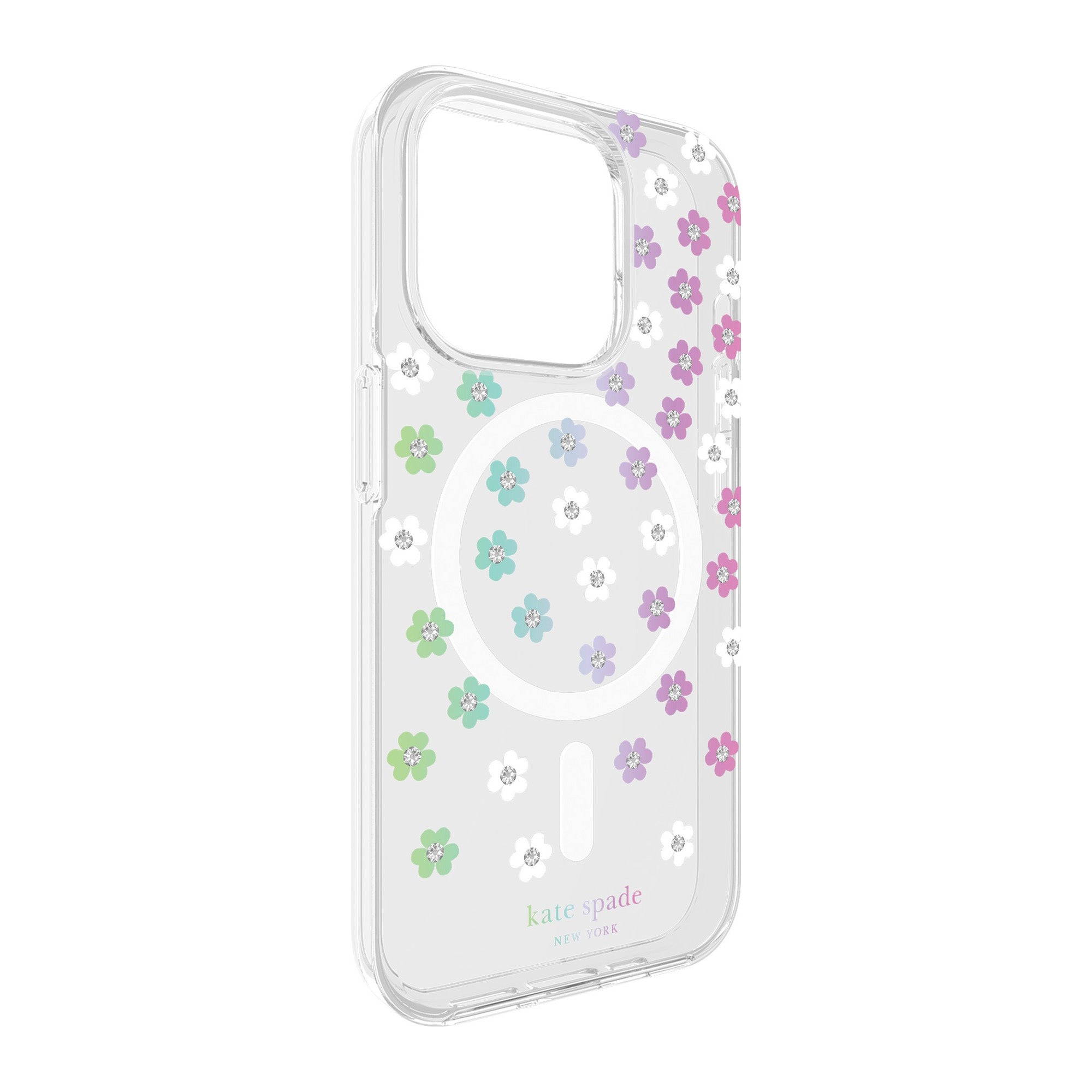 iPhone 15 Pro Kate Spade Protective Hardshell MagSafe Case - Scattered Flowers - 15-12016
