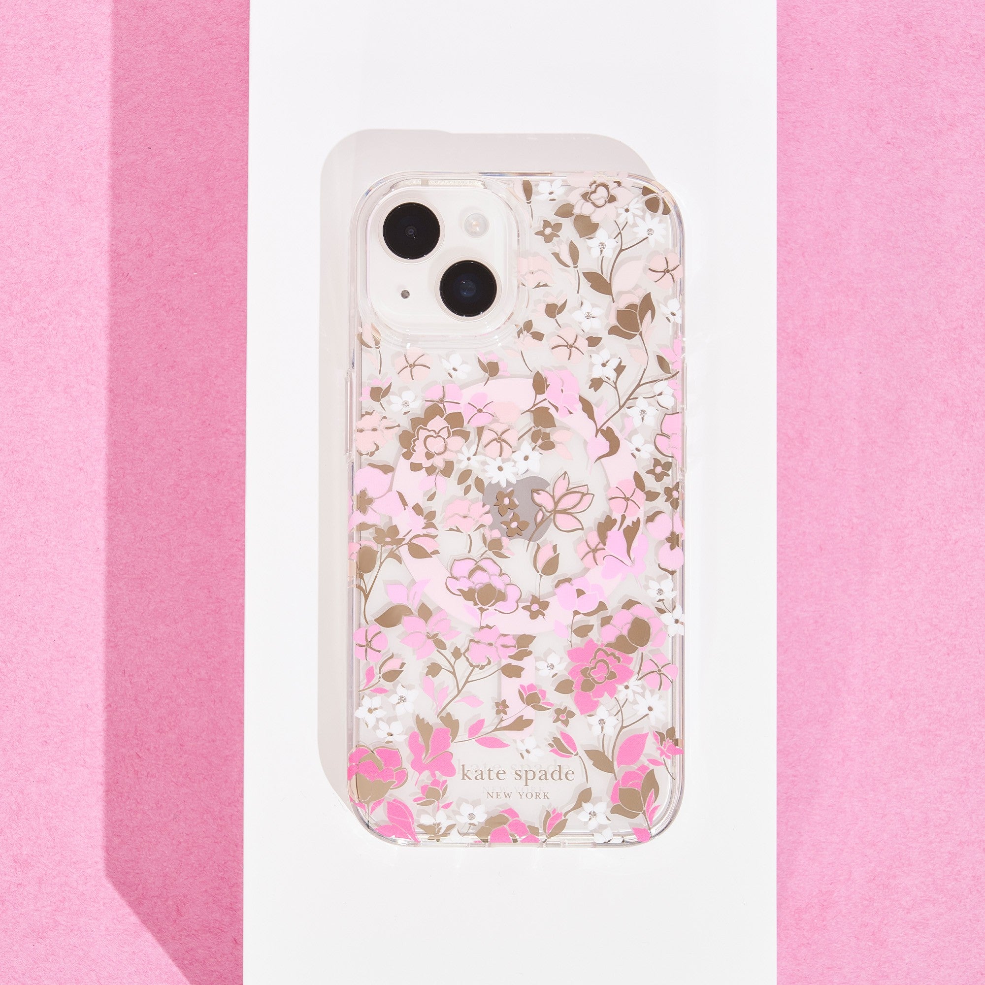 iPhone 15 Plus/14 Plus Kate Spade Protective Hardshell MagSafe Case - Flowerbed - 15-12019