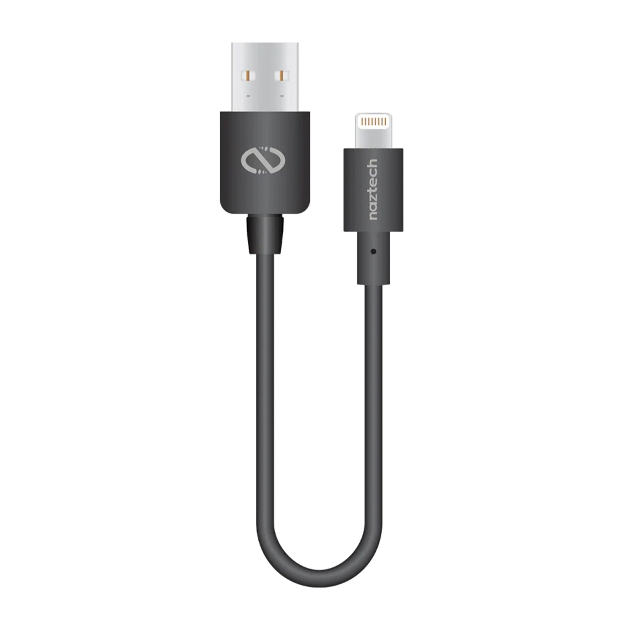 Naztech 6" USB-A to Lightning Charge and Sync Cable - Black - 15-12101