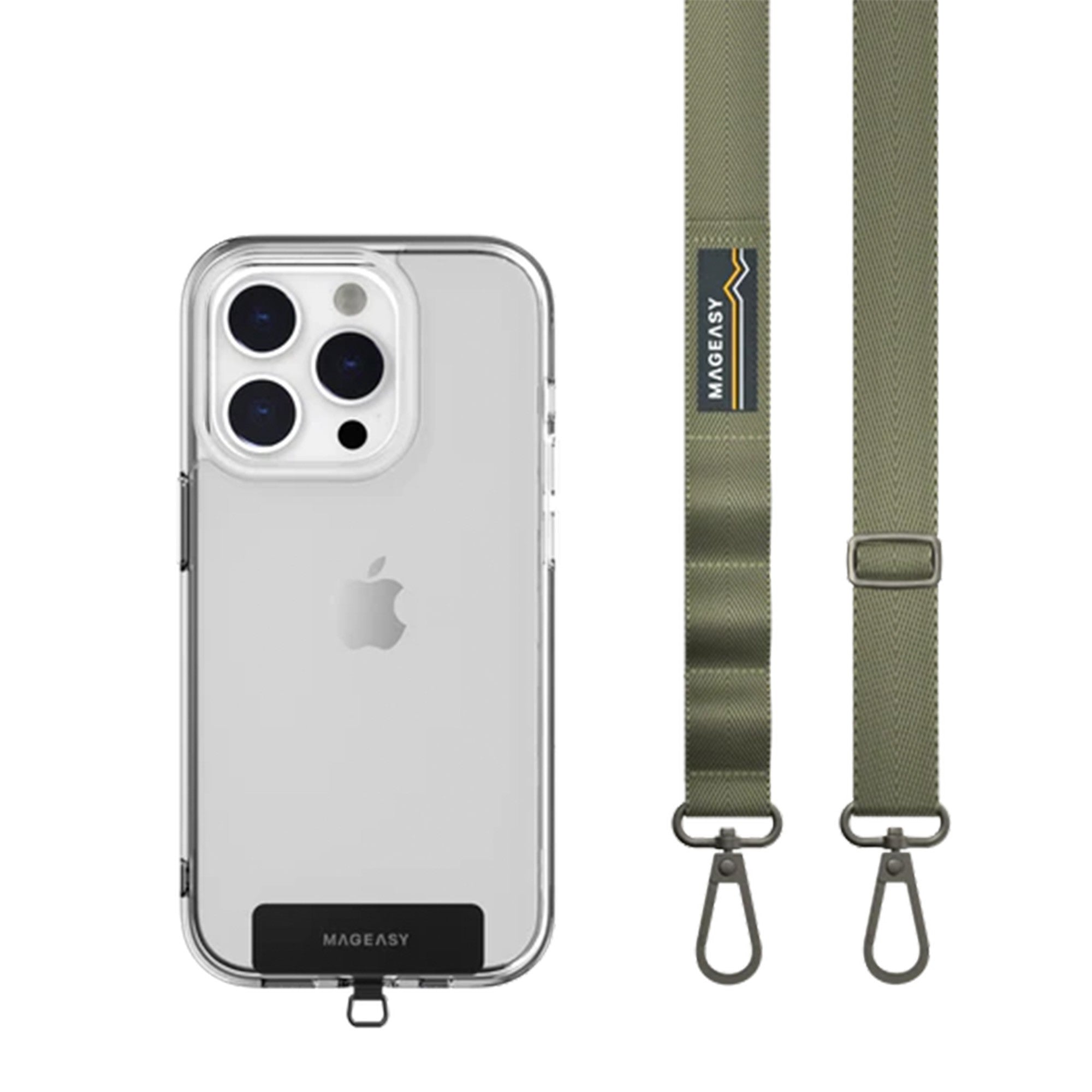 Universal MAGEASY 20mm Adjustable Strap Phone Lanyard - Army Green - 15-12108