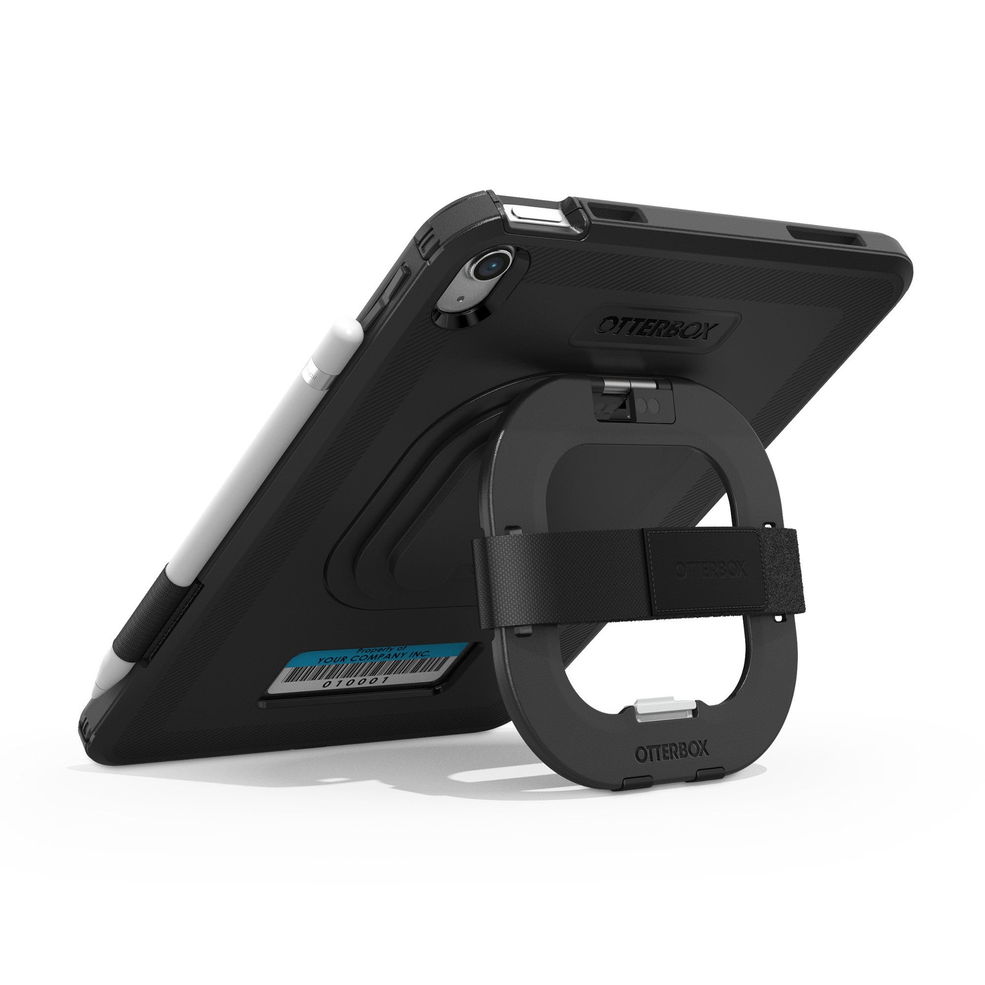 iPad 10.9 2022 Otterbox Defender Series Case with Kickstand/Handstrap - Black (Black Pro V2) - 15-12150