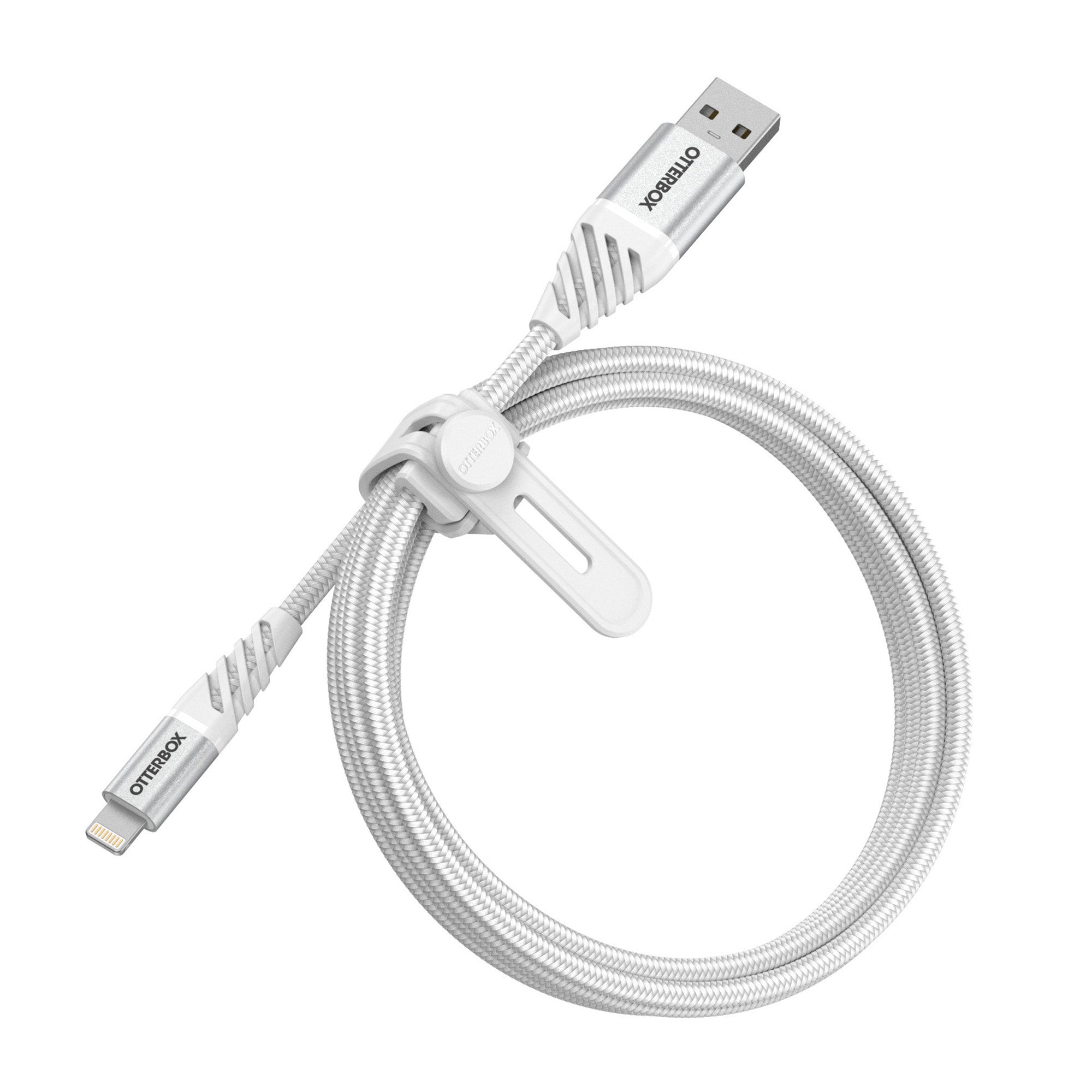 OtterBox (100cm) USB-A to Lightning Braided Charge and Sync Cable - White - 15-12155